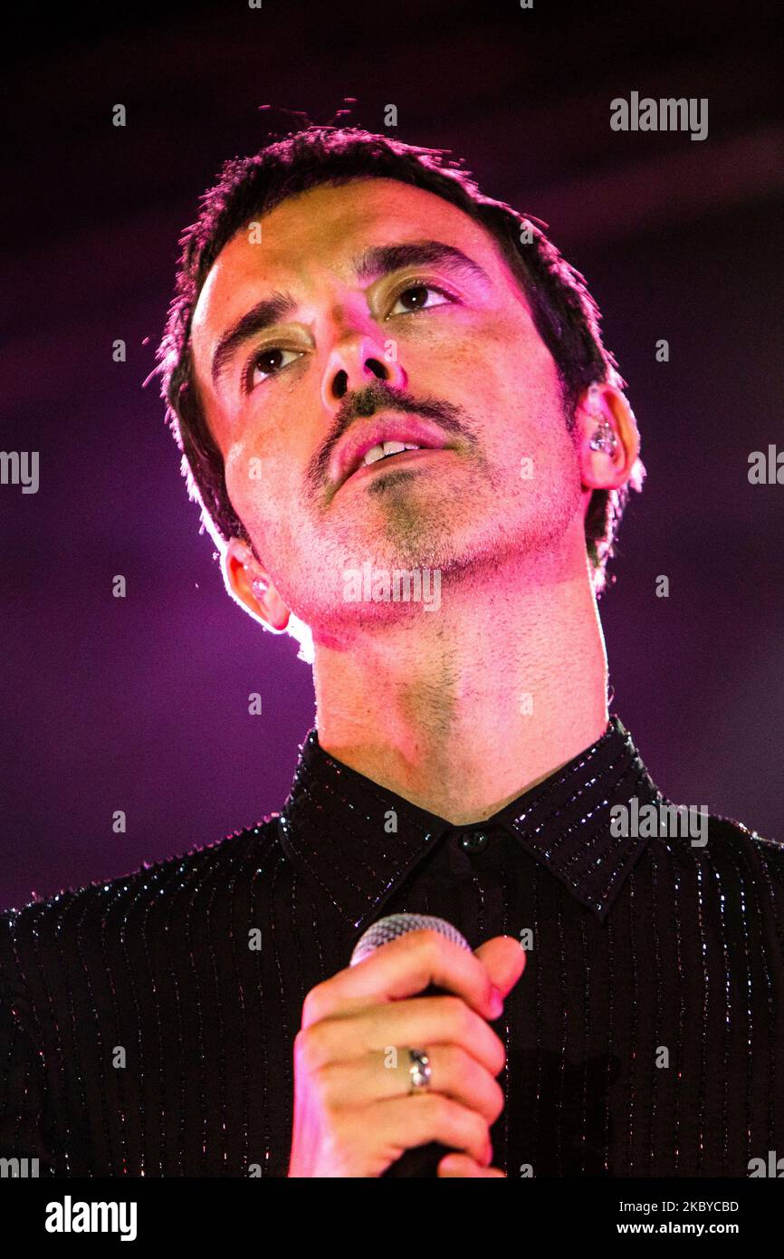 Diodato, vincitore del Sanremo Festival 2020, si esibisce dal vivo al Castello Sforzesco di Milano il 07 2020 settembre (Foto di Mairo Cinquetti/NurPhoto) Foto Stock