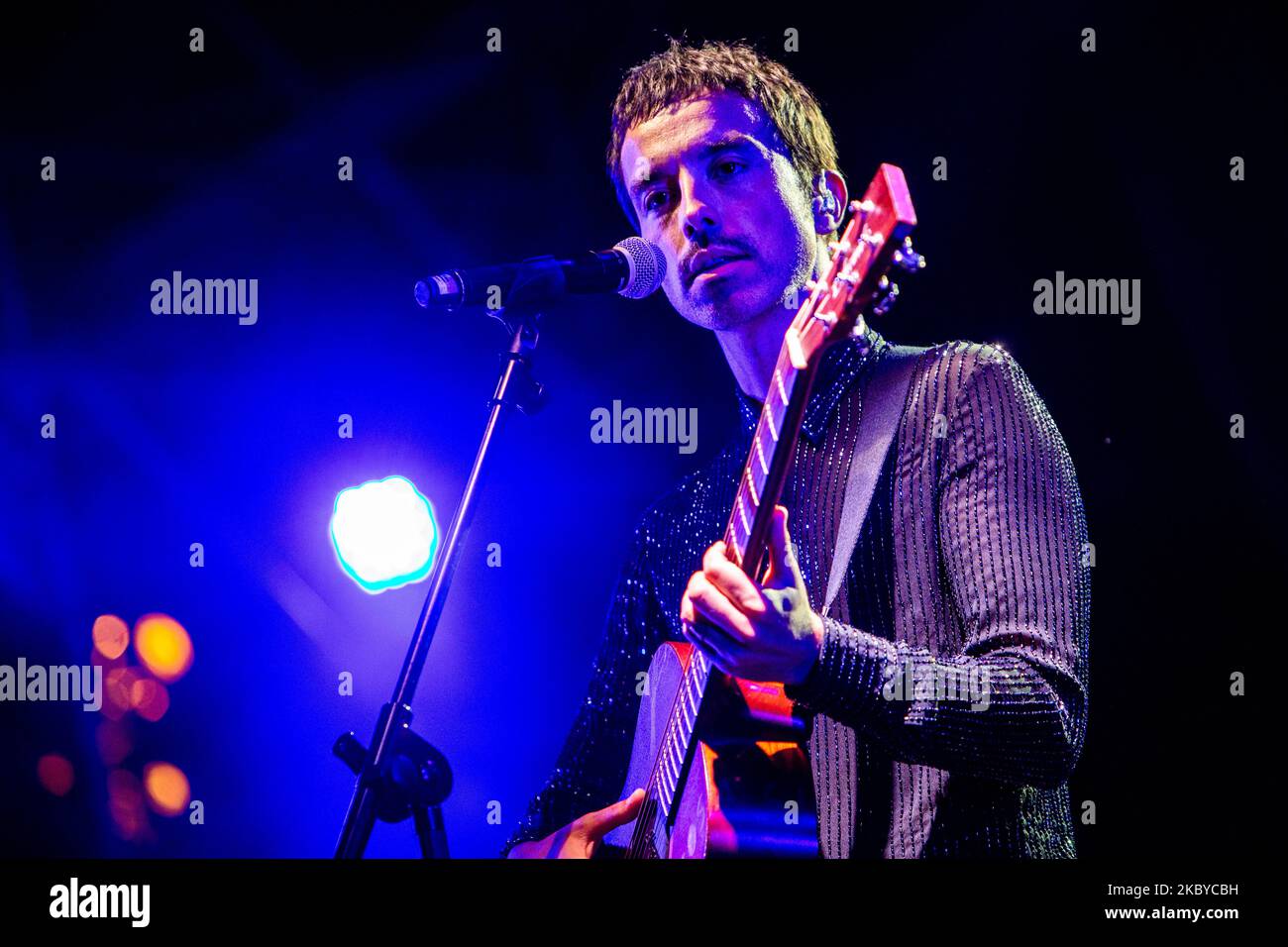 Diodato, vincitore del Sanremo Festival 2020, si esibisce dal vivo al Castello Sforzesco di Milano il 07 2020 settembre (Foto di Mairo Cinquetti/NurPhoto) Foto Stock