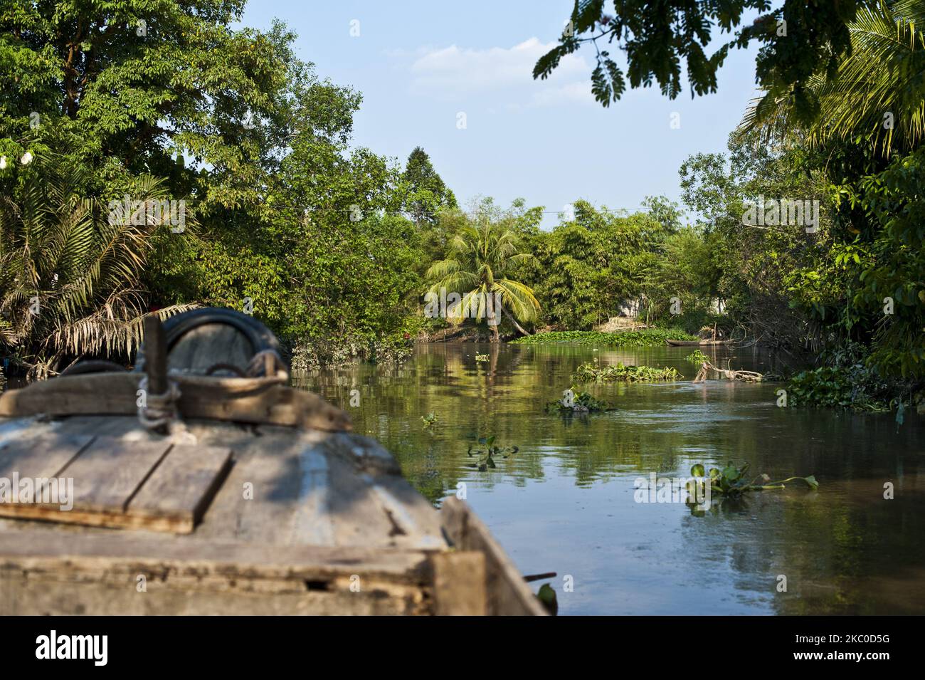 Le banche del fiume Mekong, Cambogia, nel mese di aprile 2016. (Foto di Andrea Mancini/NurPhoto) Foto Stock