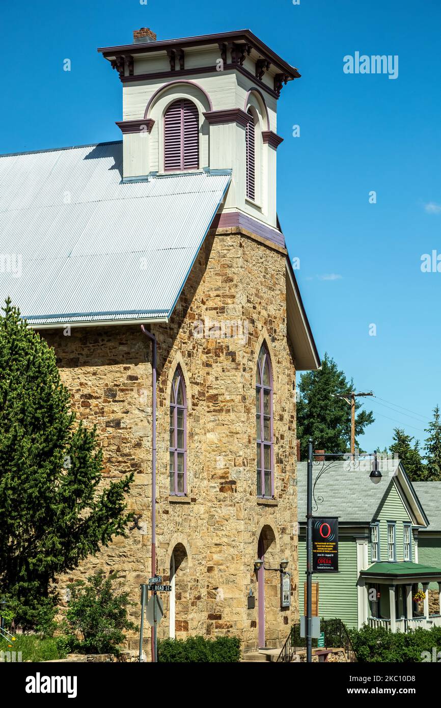 Storico San Giacomo Regno Chiesa Metodista, Central City, Colorado, STATI UNITI D'AMERICA Foto Stock