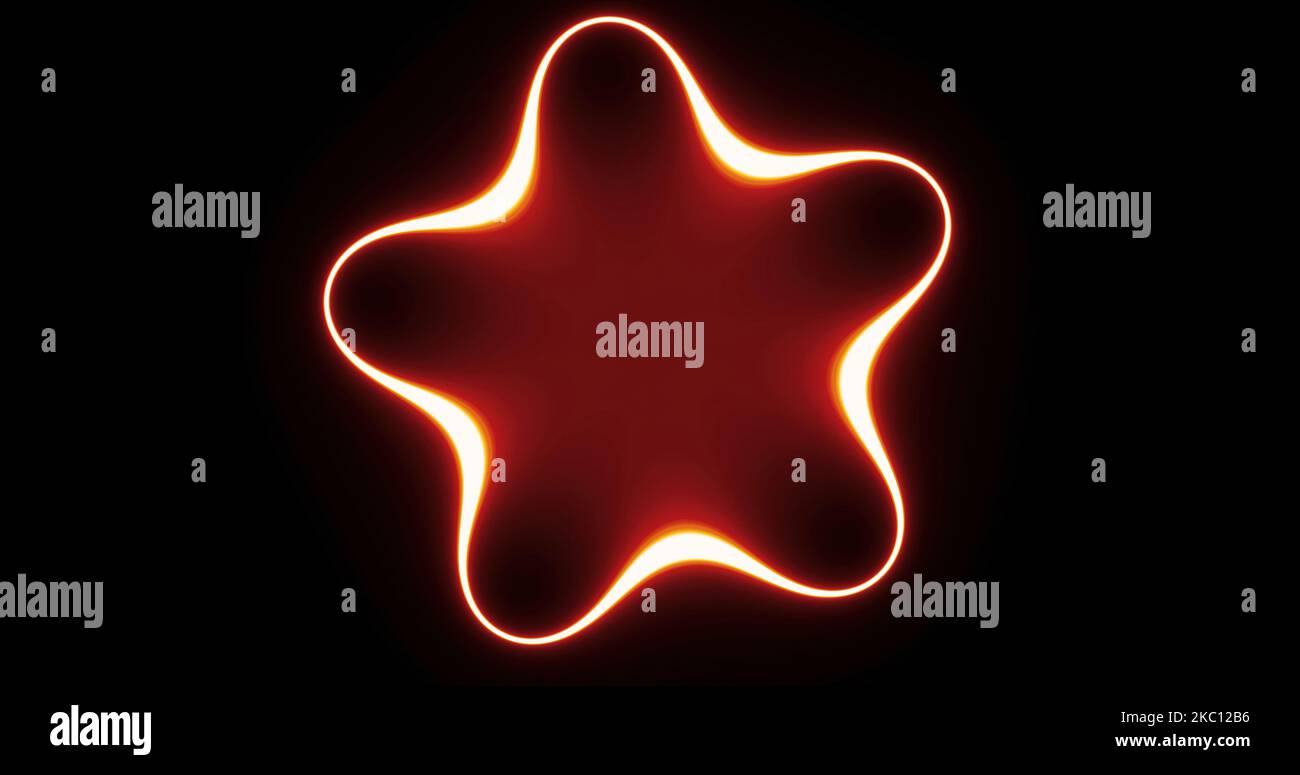 Splendido cerchio colorato amorfo a forma di cerchio su sfondo nero - rosso Foto Stock