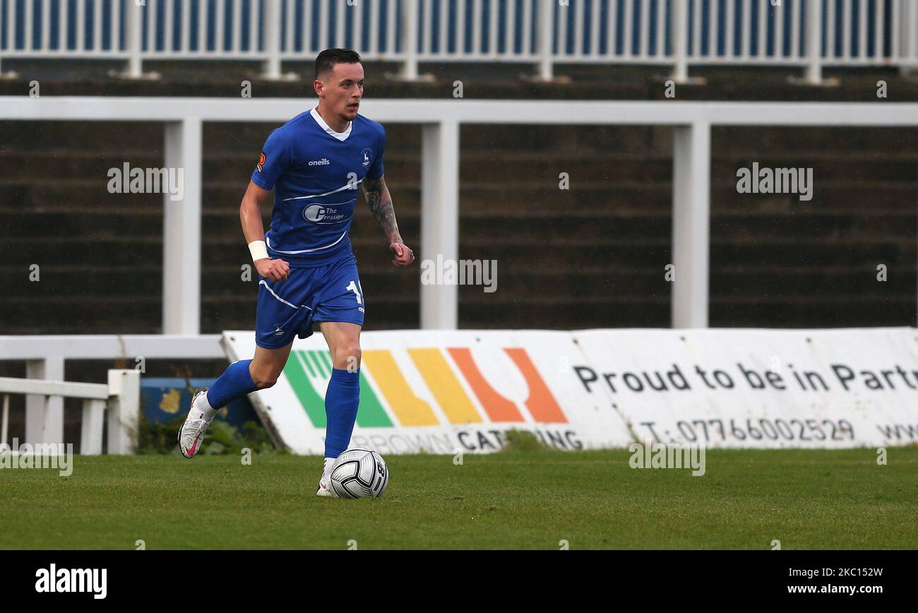 David Parkhouse of Hartlepool United durante la partita della Vanarama National League tra Hartlepool United e Aldershot Town a Victoria Park, Hartlepool, sabato 3rd ottobre 2020. (Credit: Christopher Booth | MI News) MI NewsL (Photo by MI News/NurPhoto) Foto Stock