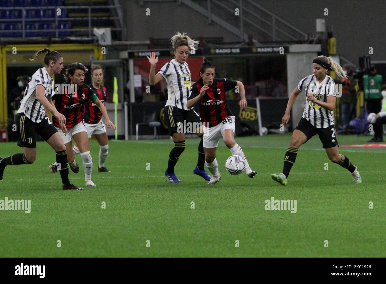 Milano Donne vs Juventus Donne allo Stadio San Siro di Milano, Italia, il 05 2020 ottobre (Foto di Mairo Cinquetti/NurPhoto) Foto Stock