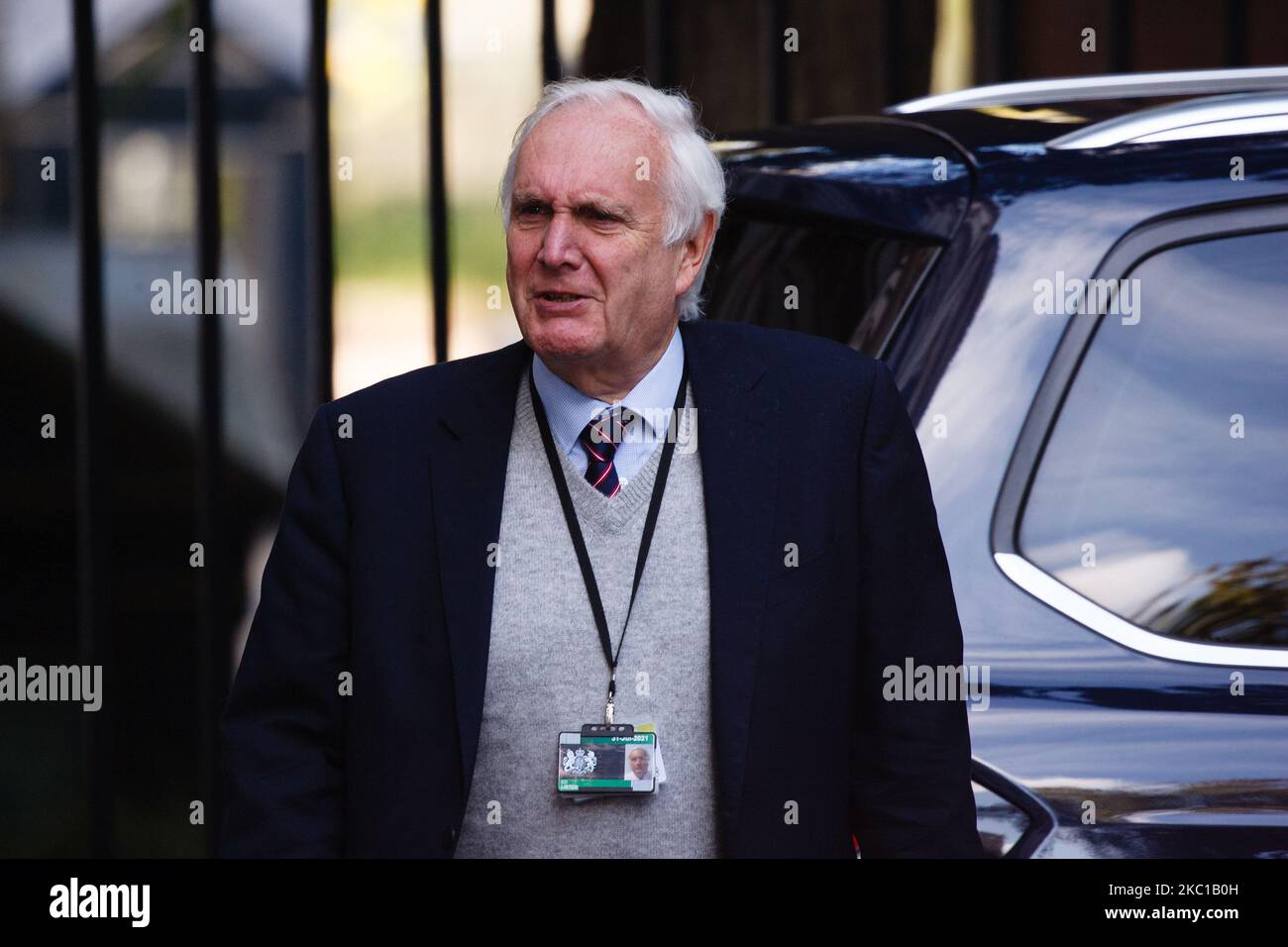 Sir Edward Lister, consigliere strategico capo del primo ministro britannico Boris Johnson, arriva a Downing Street a Londra, in Inghilterra, il 7 ottobre 2020. (Foto di David Cliff/NurPhoto) Foto Stock