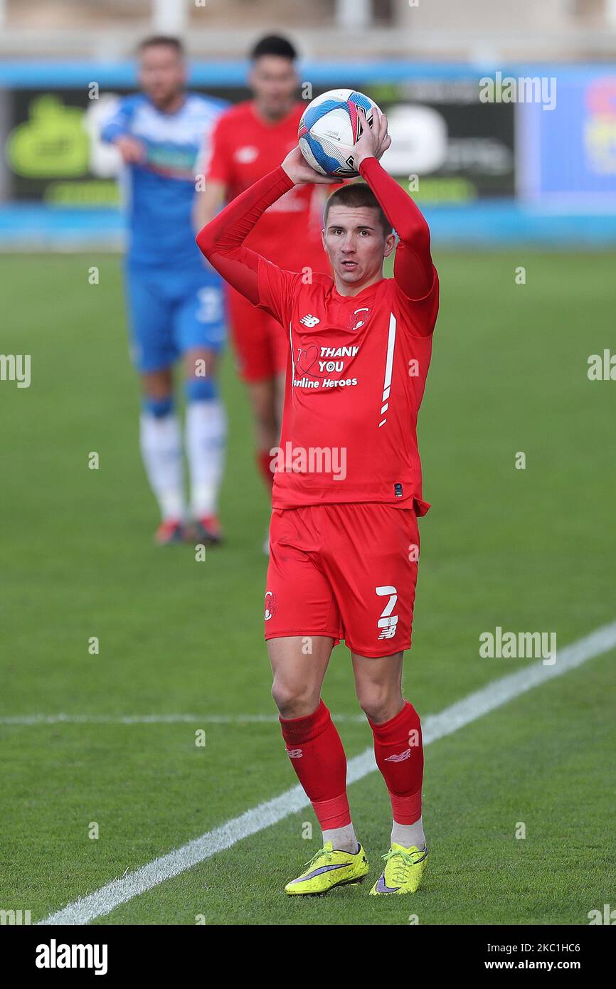 Sam Ling di Leyton Orient durante la partita della Sky Bet League 2 tra Barrow e Leyton Orient a Holker Street, Barrow-in-Furness sabato 10th ottobre 2020. (Foto di Mark Fletcher/MI News/NurPhoto) Foto Stock