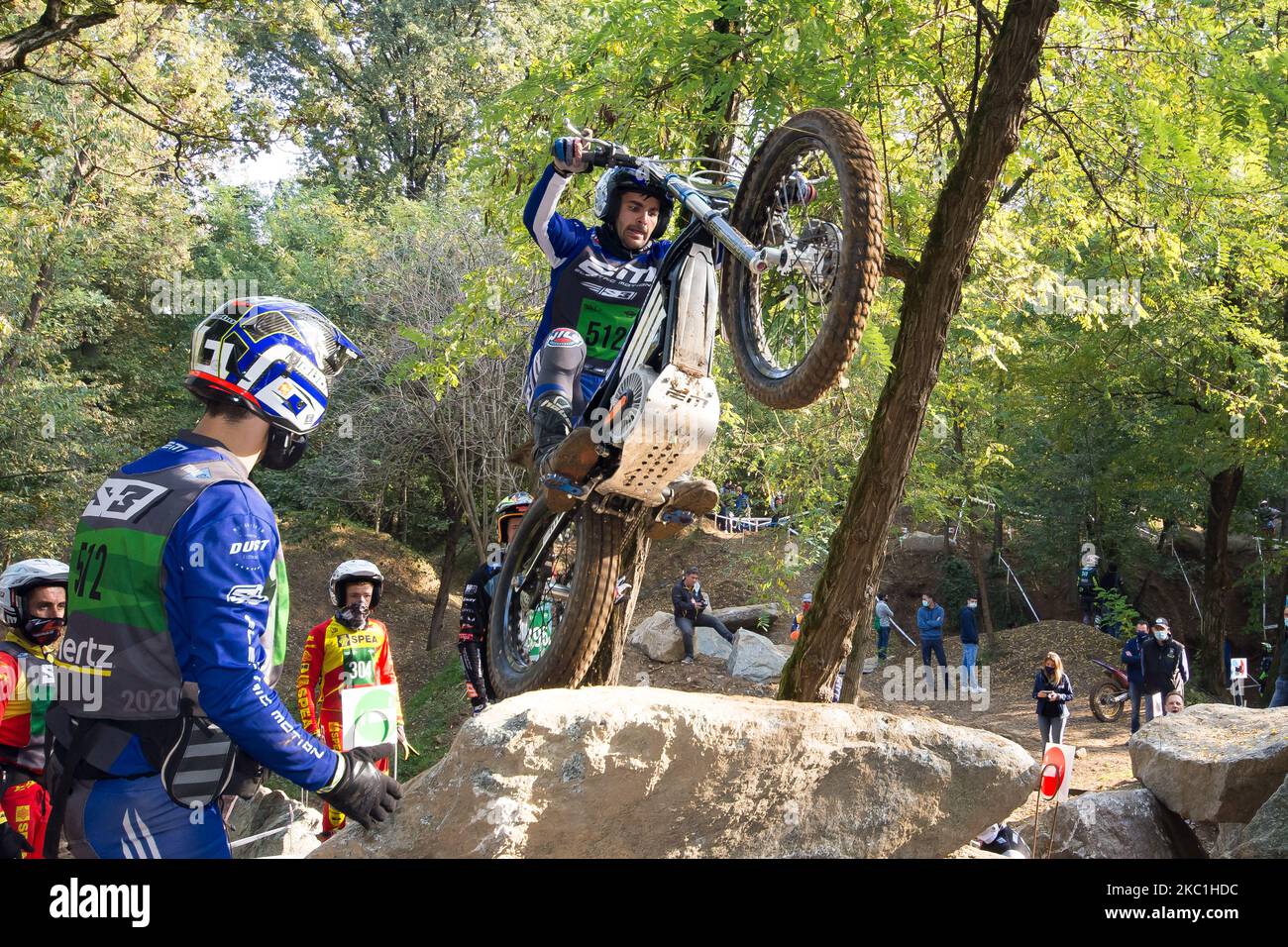 FIM Trial-e World Championships; Gael Chatagno campione del mondo 2019 in azione durante i Campionati del mondo FIM Trial-e di Lazzate, Italia, il 10 ottobre 2020. (Foto di massimo Bertolini/NurPhoto) Foto Stock