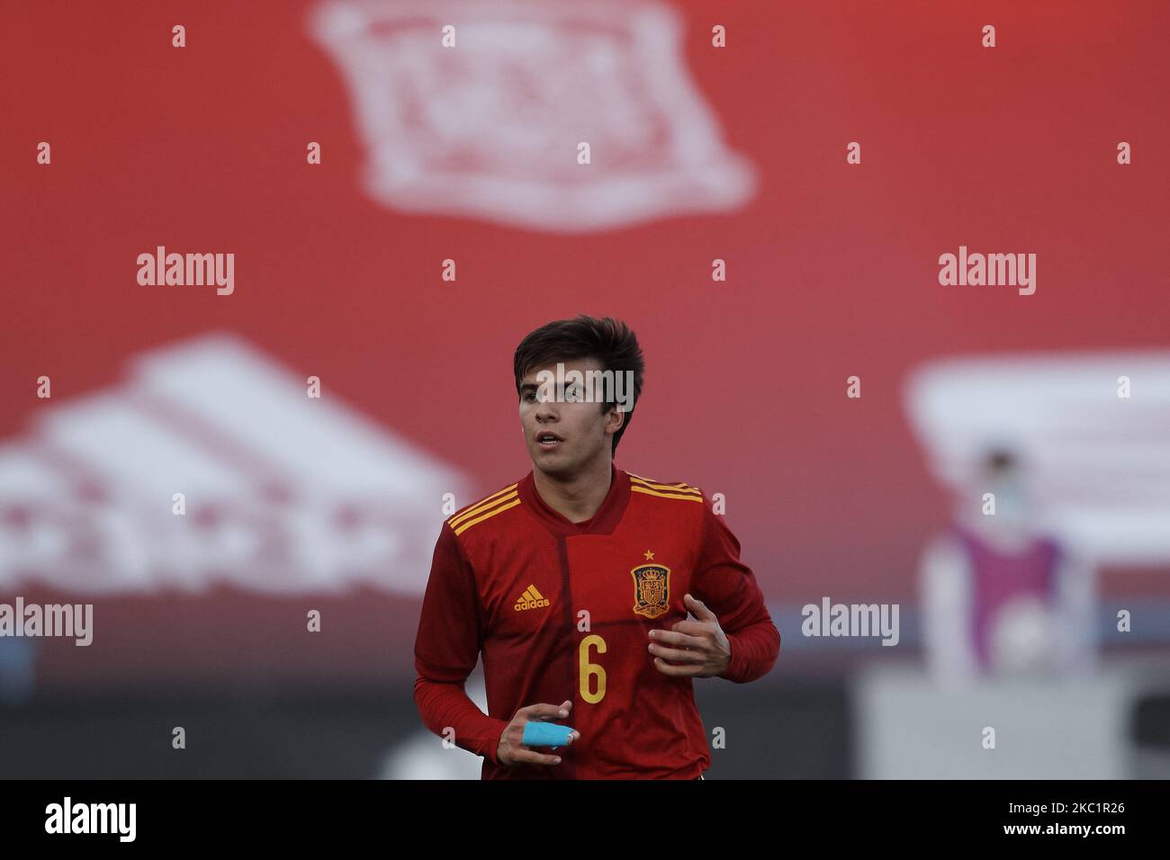 Riqui Puig (FC Barcellona) di Spagna durante la partita di qualificazione UEFA euro Under 21 tra Spagna U21 e Kazakistan U21 all'Estadio Municipal de Santo Domingo il 13 ottobre 2020 a Madrid, Spagna. (Foto di Jose Breton/Pics Action/NurPhoto) Foto Stock