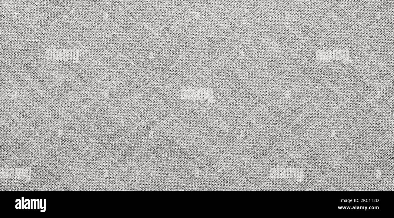 Tessuto grigio, tela di lino naturale come sfondo Foto Stock