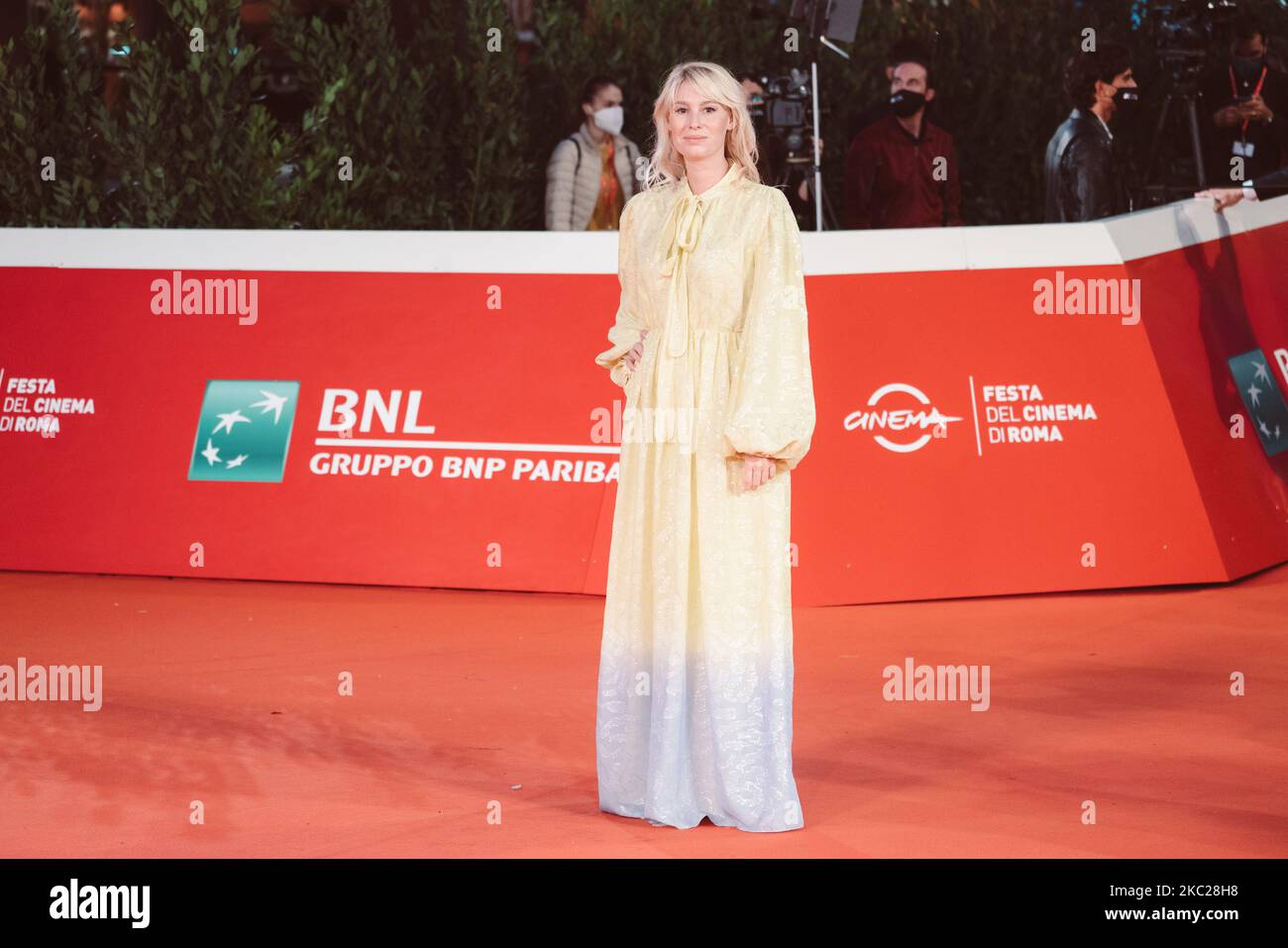 Helene Reingaard Neumann partecipa al tappeto rosso del film ''Druk'' durante il 15th° Festival di Roma il 20 ottobre 2020 a Roma. (Foto di Luca Carlino/NurPhoto) Foto Stock