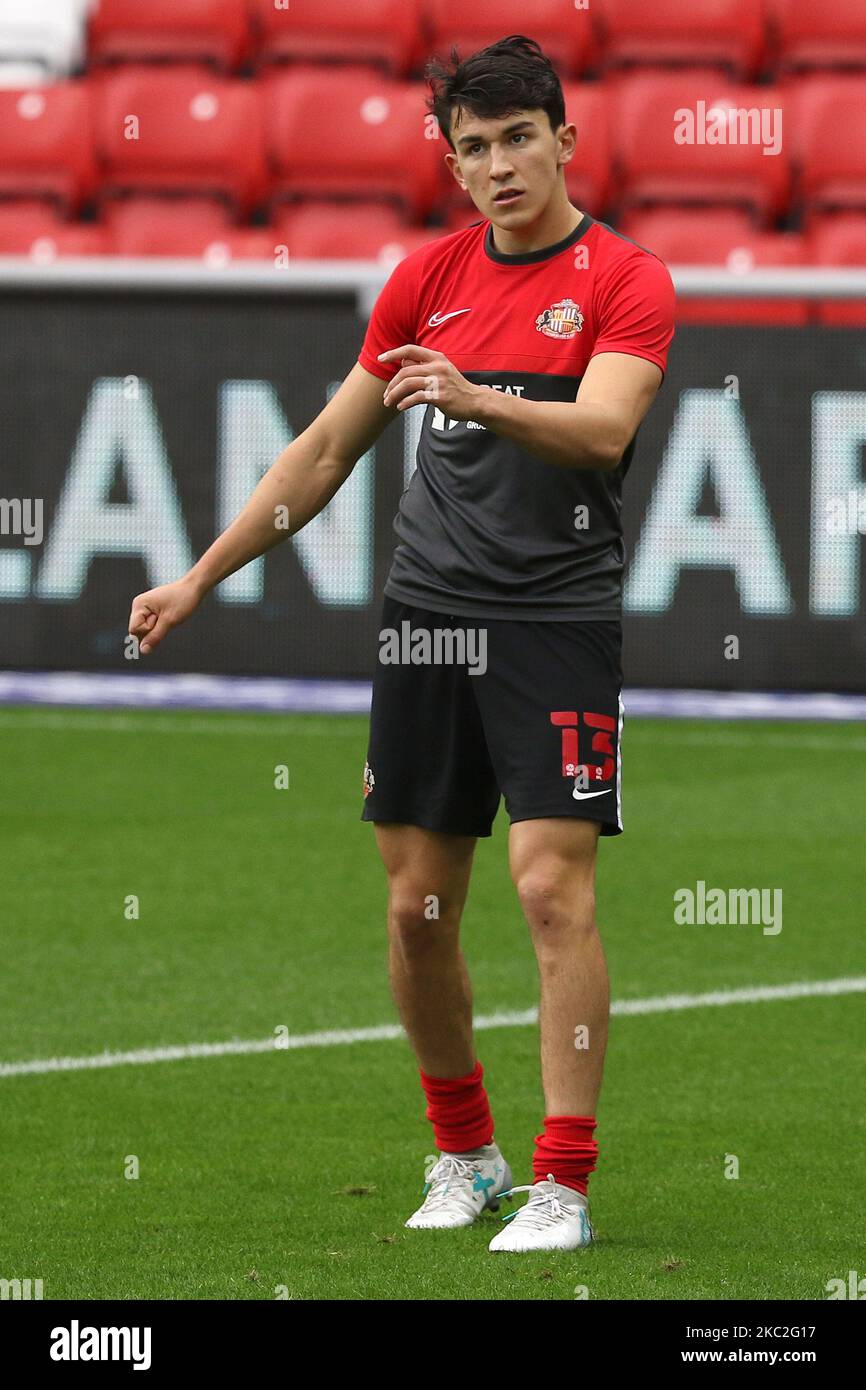 Luke o'Nien di Sunderland durante la partita della Sky Bet League 1 tra Sunderland e Portsmouth allo Stadio di luce di Sunderland sabato 24th ottobre 2020. (Foto di Robert Smith/MI News/NurPhoto) Foto Stock