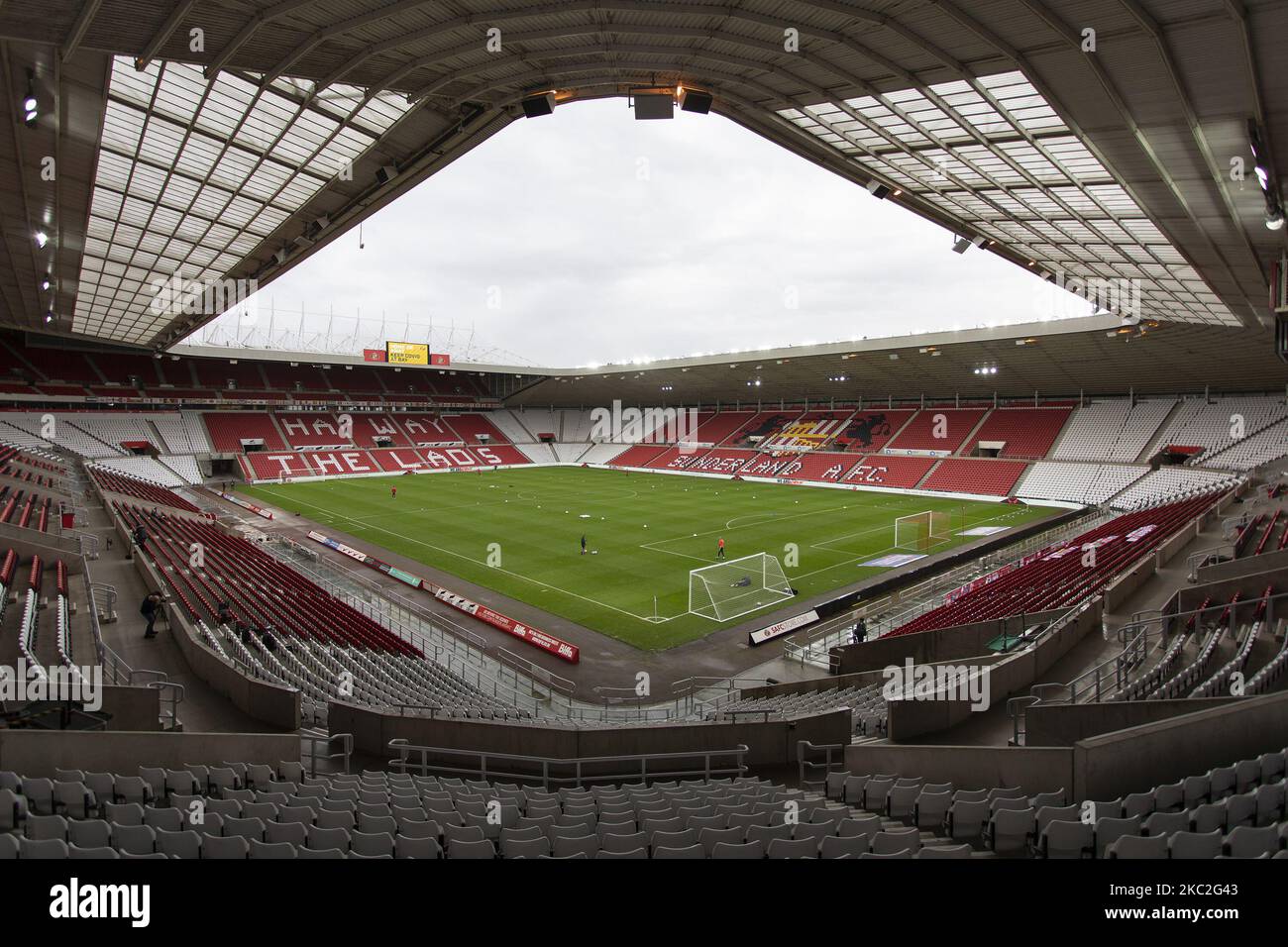 Una visione generale del terreno prima della partita della Sky Bet League 1 tra Sunderland e Portsmouth allo Stadio di luce, Sunderland sabato 24th ottobre 2020. (Foto di Robert Smith/MI News/NurPhoto) Foto Stock