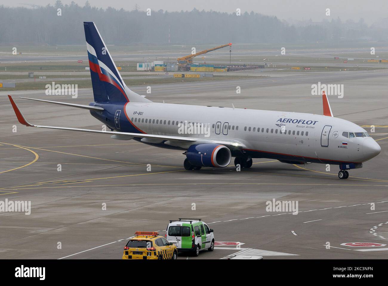 Un Aeroflot Boeing 737 presso l'aeroporto Kloten di Zurigo (Svizzera) il 22 gennaio 2019. (Foto di Robert Smith/MI News/NurPhoto) Foto Stock