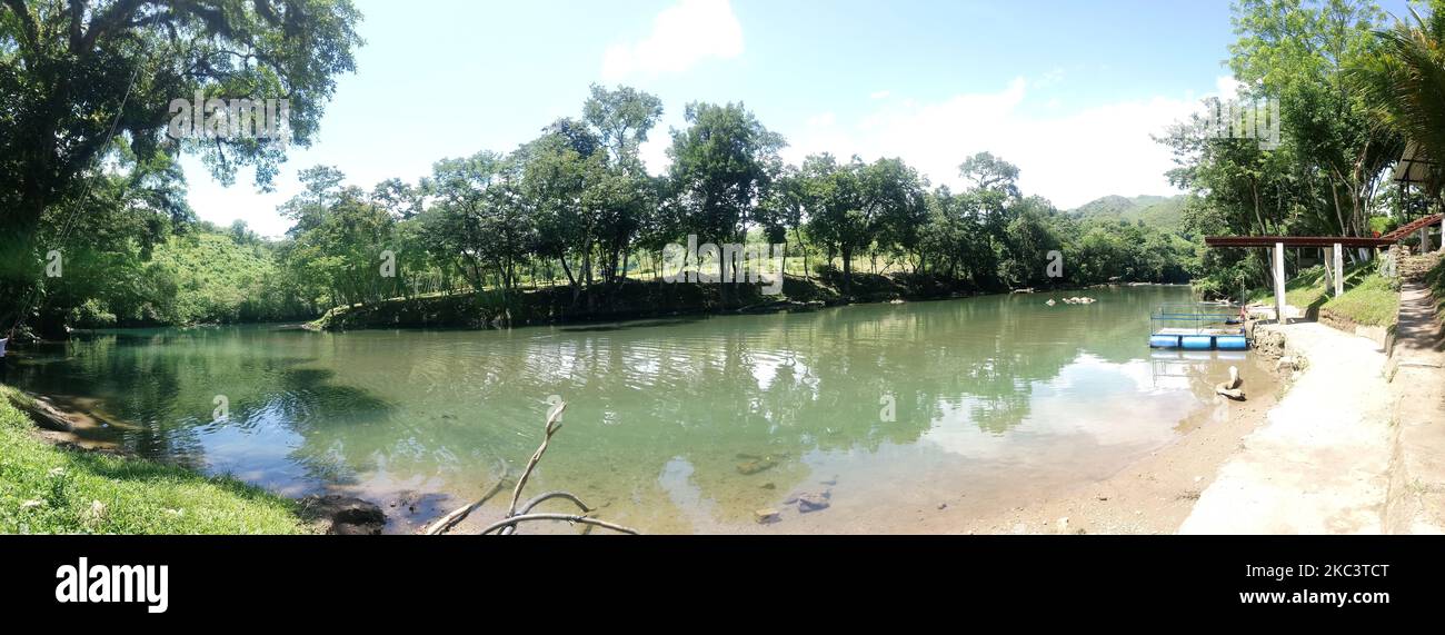 fiume naturale Semuc Champey Foto Stock