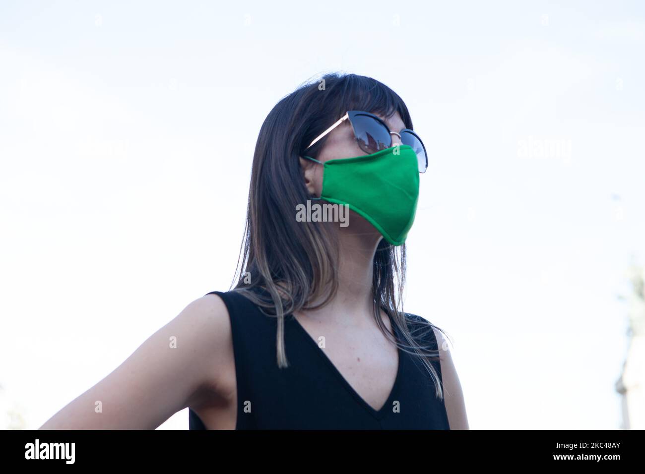 Le donne partecipano a una manifestazione a sostegno della risoluzione volontaria della legge di gravidanza, a Buenos Aires, in Argentina, il 19 novembre 2020. (Foto di Federico Rotter/NurPhoto) Foto Stock