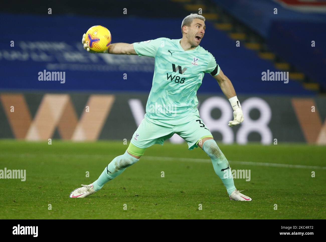 Vicente Guaita di Crystal Palace durante la Premiership tra Crystal Palace e Newcastle United al Selhurst Park Stadium , Londra, Regno Unito il 27th novembre 2020 (Photo by Action Foto Sport/NurPhoto) Foto Stock