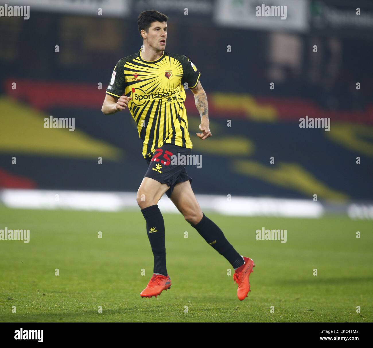 Watford's Stipe Perica durante il campionato tra Watford e Preston North End al Vicarage Road Stadium , Watford, Regno Unito il 28th novembre 2020 (Photo by Action Foto Sport/NurPhoto) Foto Stock