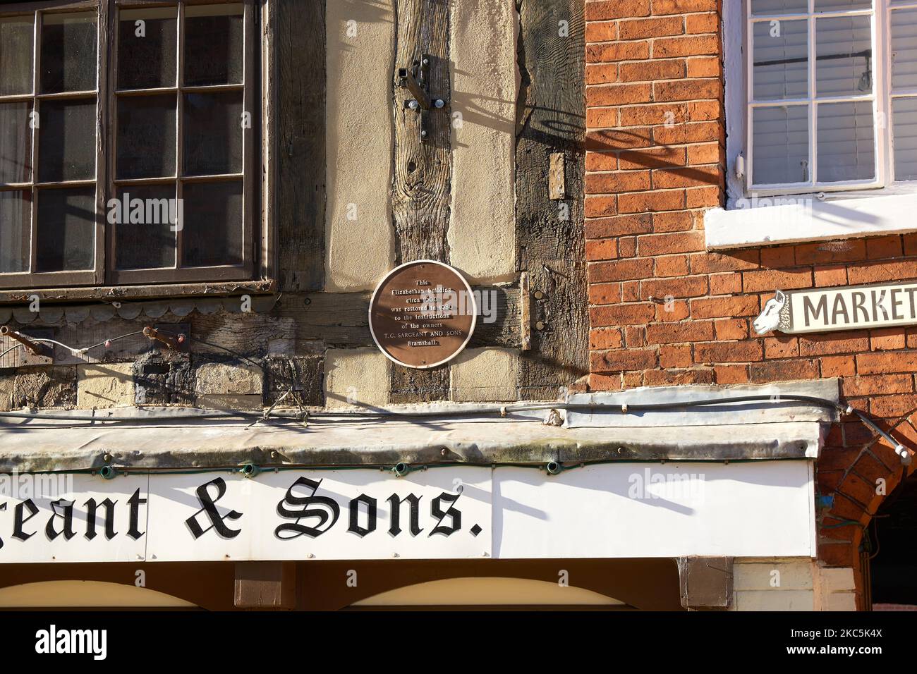 Vecchia macelleria a Uttoxeter, Staffordshire, Regno Unito Foto Stock