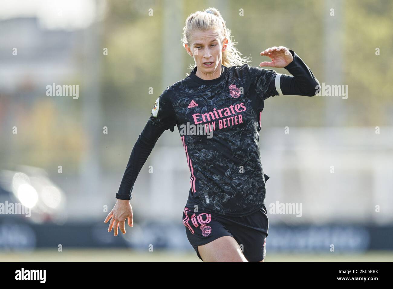 10 Jakobsson del Real Madrid durante la 2020/2021 Primera Iberdrola match tra RCD Espanyol de Barcelona e Real Madrid a Ciudad Deportiva Dani Jarque il 13 dicembre 2020 a Barcellona, Spagna. (Foto di Xavier Bonilla/NurPhoto) Foto Stock