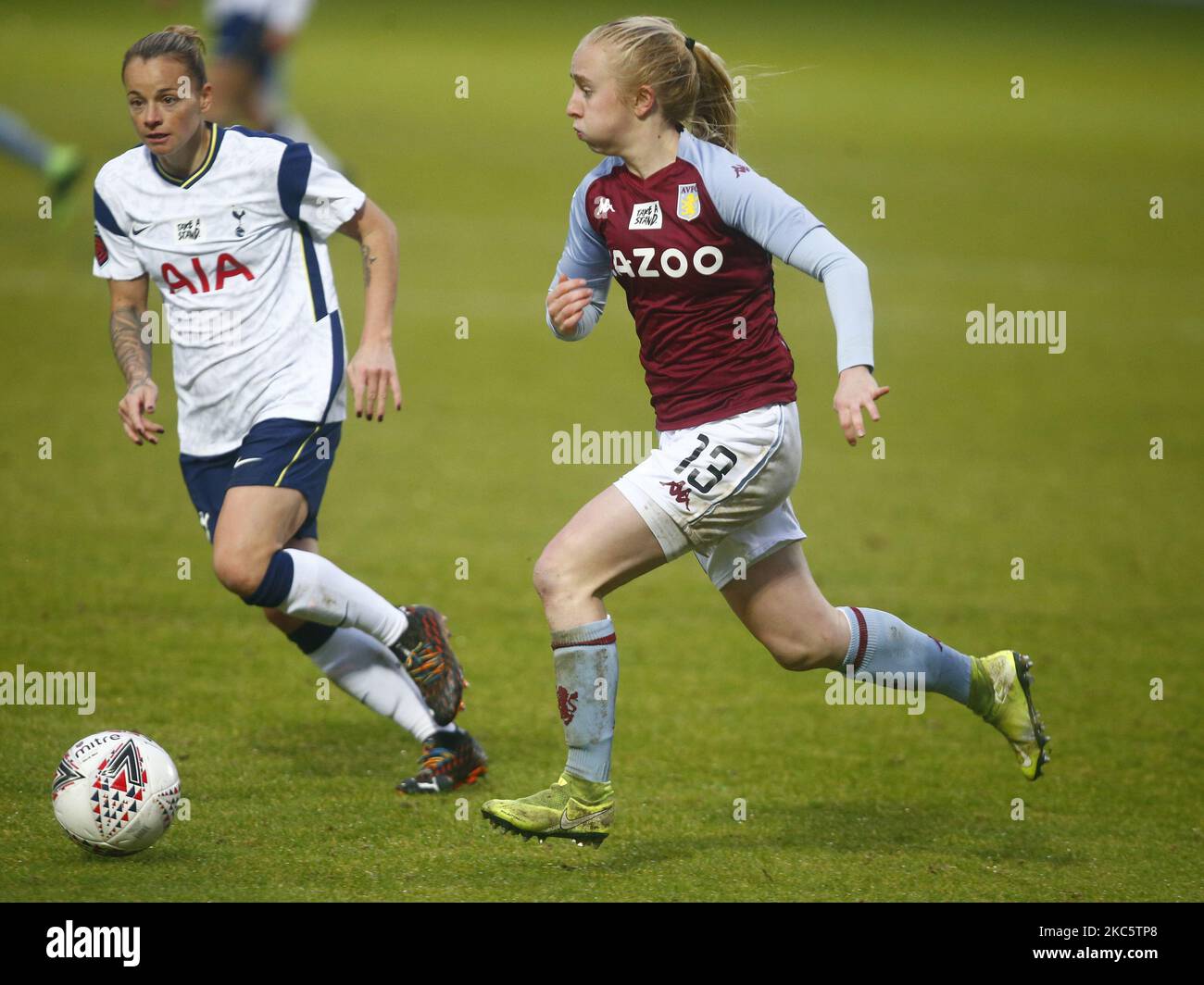 Caroline Siems of Aston Villa Ladies FC durante Barclays fa Women's Super League tra Tottenham Hotspur e Aston Villa Women allo stadio Hive , Edgware, Regno Unito il 13th dicembre 2020 (Photo by Action Foto Sport/NurPhoto) Foto Stock