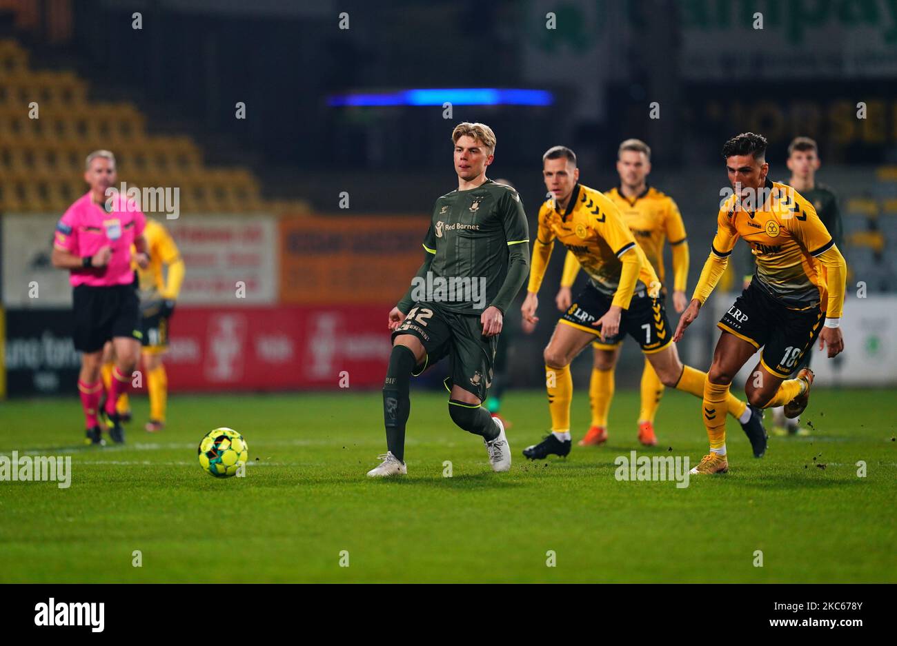 Tobias Börkeeiet di Brøndby durante la Superliga match tra AC Horsens e Brøndby a CASA Arena, Horsens, Danimarca il 20 dicembre 2020. (Foto di Ulrik Pedersen/NurPhoto) Foto Stock