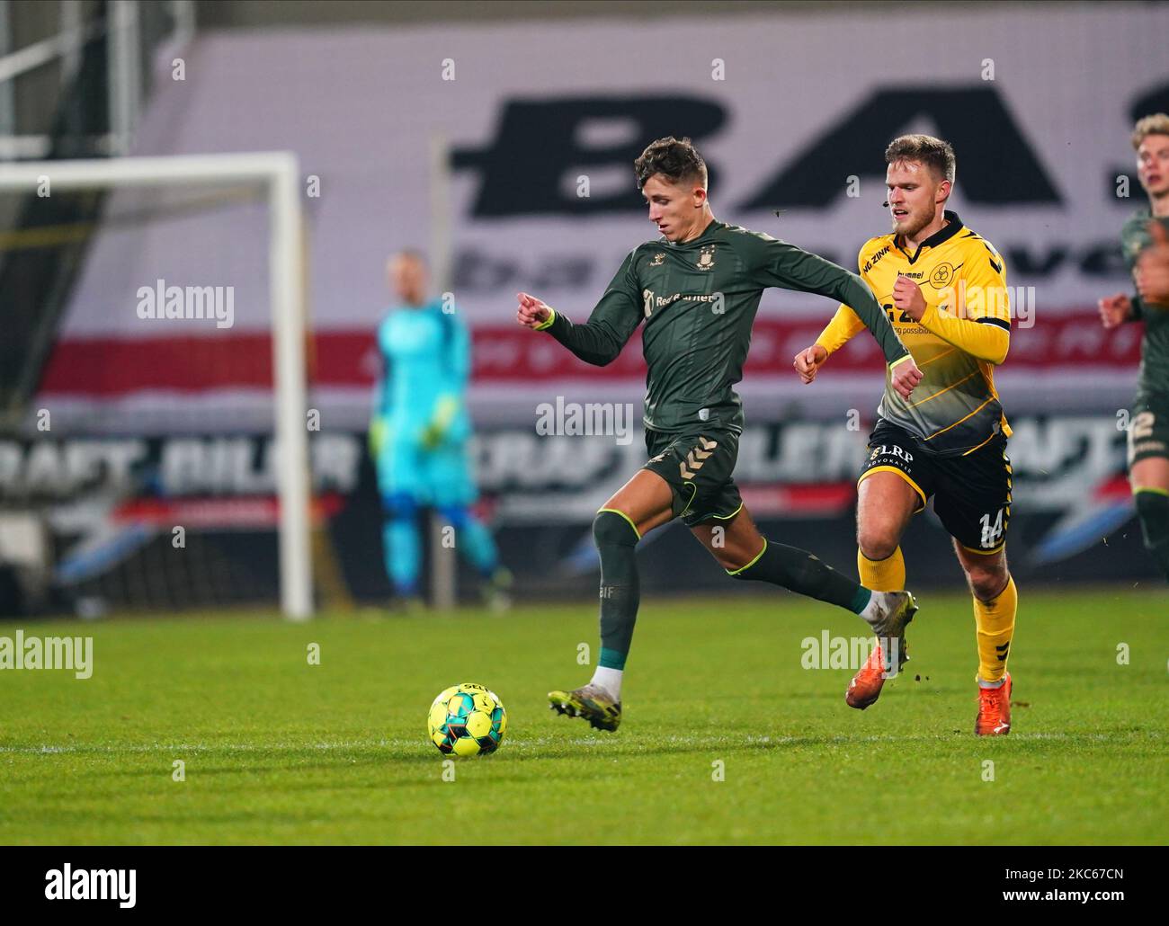 Jesper Lindström di Brøndby durante la Superliga match tra AC Horsens e Brøndby a CASA Arena, Horsens, Danimarca il 20 dicembre 2020. (Foto di Ulrik Pedersen/NurPhoto) Foto Stock