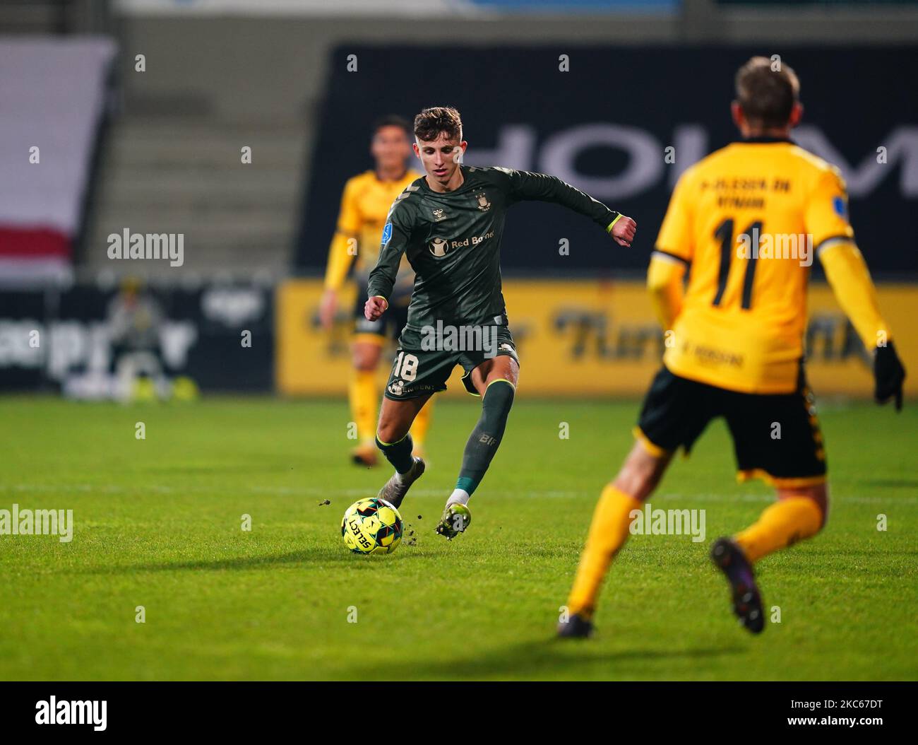 Jesper Lindström di Brøndby durante la Superliga match tra AC Horsens e Brøndby a CASA Arena, Horsens, Danimarca il 20 dicembre 2020. (Foto di Ulrik Pedersen/NurPhoto) Foto Stock