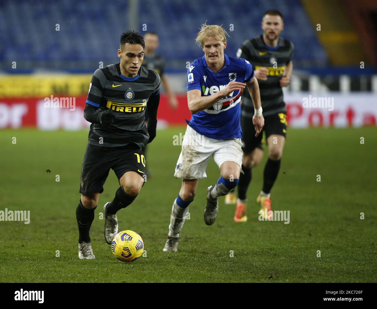 Lautaro Martínez durante la Serie A match tra Sampdoria e Inter a Genova, il 6 gennaio 2021 (Photo by Loris Roselli/NurPhoto) Foto Stock