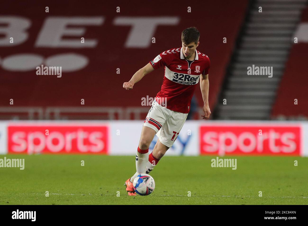 Paddy McNair di Middlesbrough durante la partita del campionato Sky Bet tra Middlesbrough e Blackburn Rovers al Riverside Stadium di Middlesbrough domenica 24th gennaio 2021. (Foto di Mark Fletcher/MI News/NurPhoto) Foto Stock