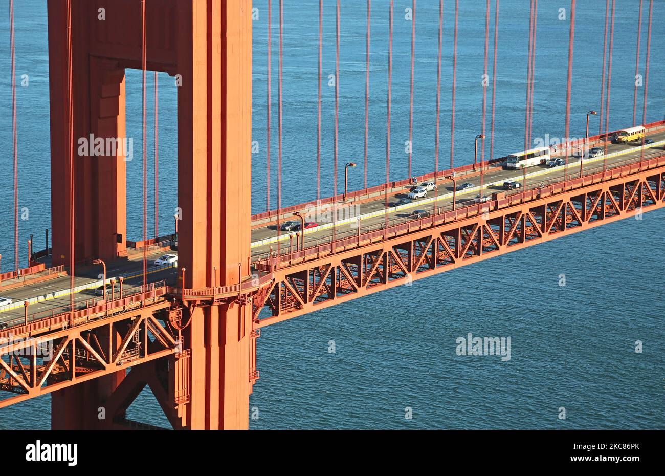 Frammento del ponte Golden Gate, California Foto Stock