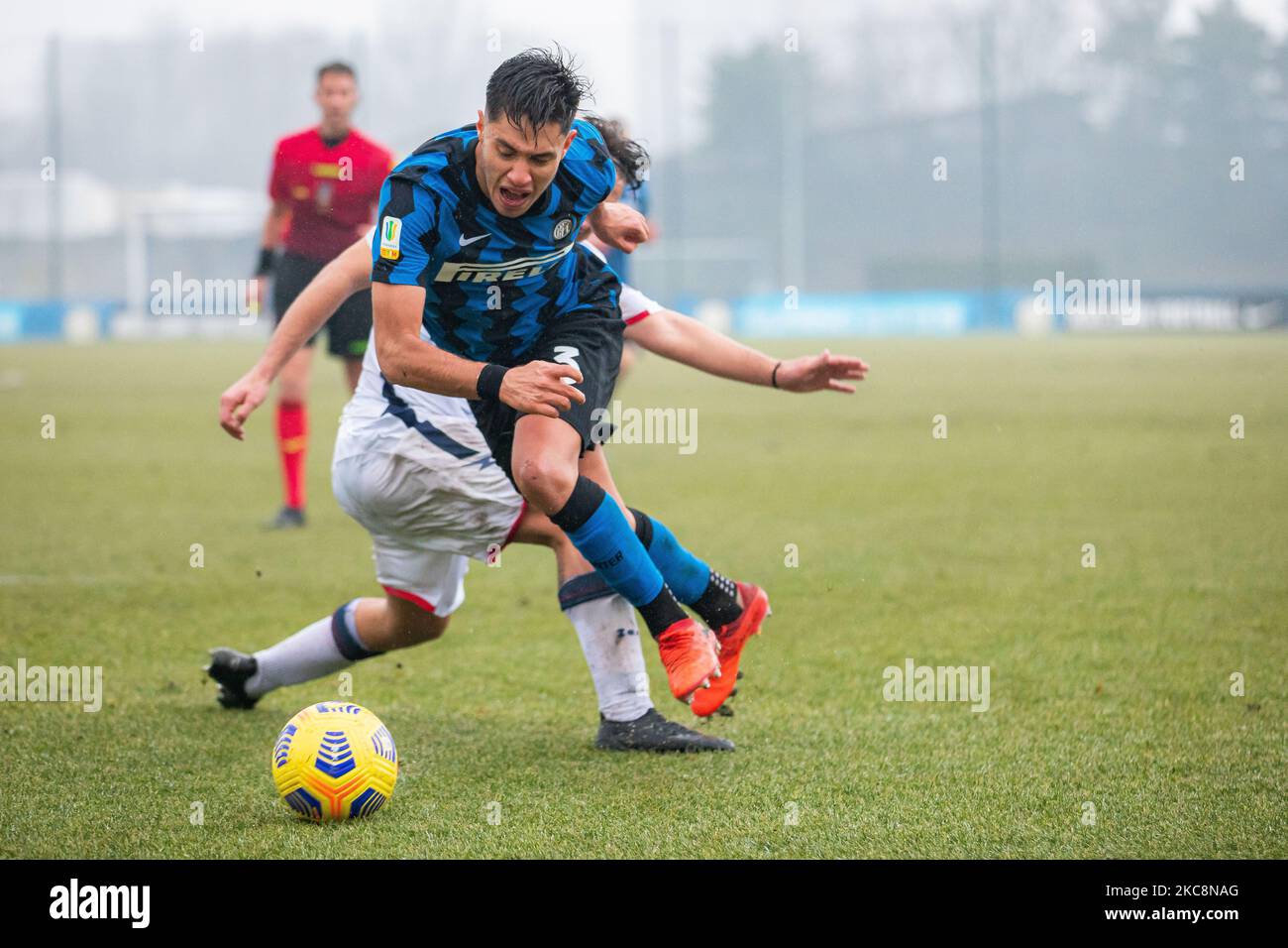 Franco Orlando Vezzoni del FC Internazionale durante la Coppa Italia - Primavera TIM Cup tra FC Internazionale U19 e Crotone U19 al Suning Youth Development Centre il 03 febbraio 2021 a Milano (Foto di Alessandro Bremec/NurPhoto) Foto Stock