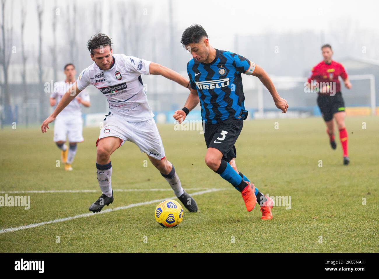 Franco Orlando Vezzoni del FC Internazionale durante la Coppa Italia - Primavera TIM Cup tra FC Internazionale U19 e Crotone U19 al Suning Youth Development Centre il 03 febbraio 2021 a Milano (Foto di Alessandro Bremec/NurPhoto) Foto Stock