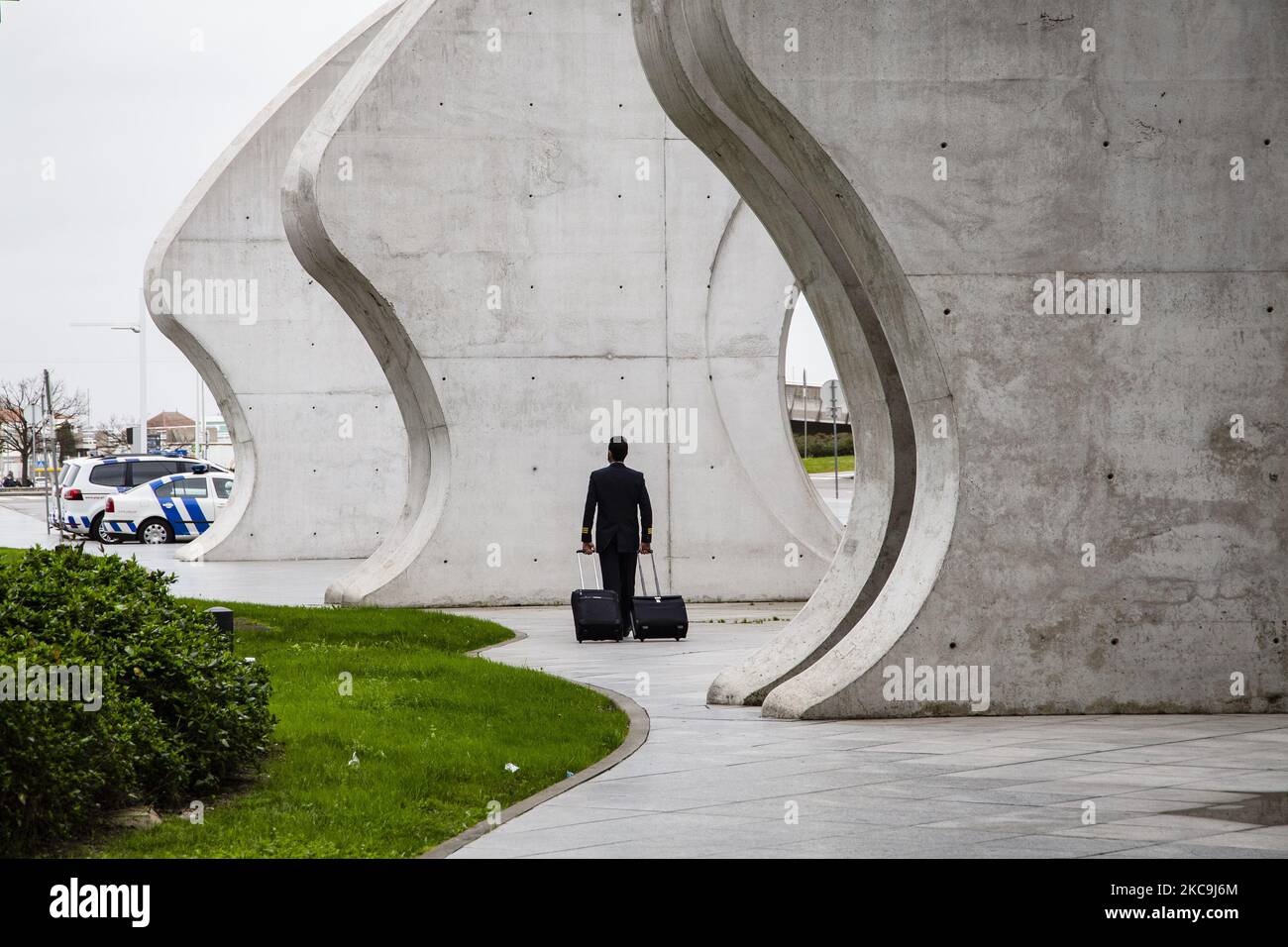 Vista dell'aeroporto di SA Carneiro a Porto, Portogallo, il 19 febbraio 2021, Porto, Portogallo (Foto di Rita Franca/NurPhoto) Foto Stock