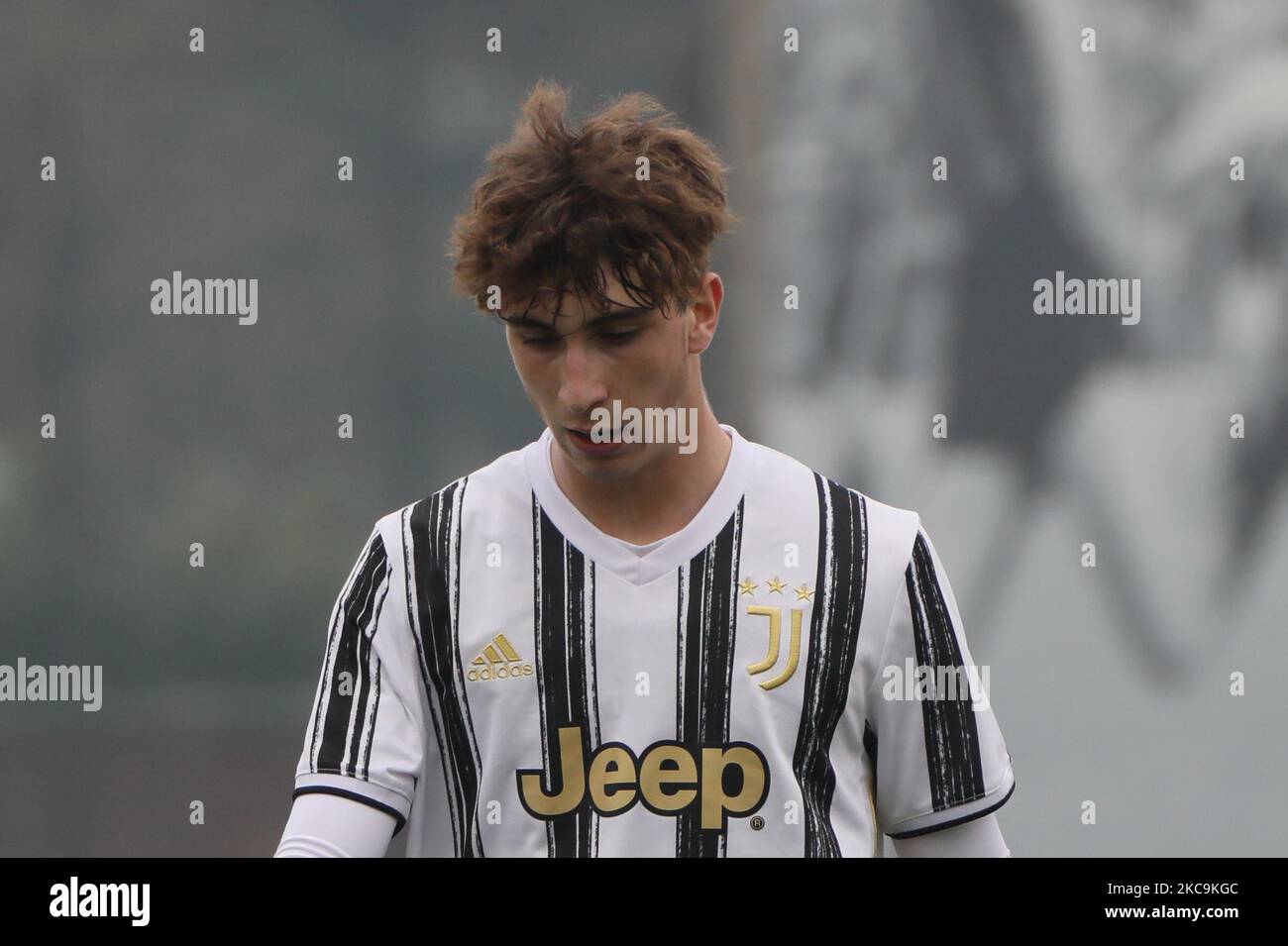 Fabio Miretti della Juventus FC in azione durante la Primavera 1 TIM match tra FC Internazionale U19 e Juventus U19 al Suning Youth Development Centre in memoria di Giacinto Facchetti il 20 febbraio 2021 a Milano, (Foto di Mairo Cinquetti/NurPhoto) Foto Stock