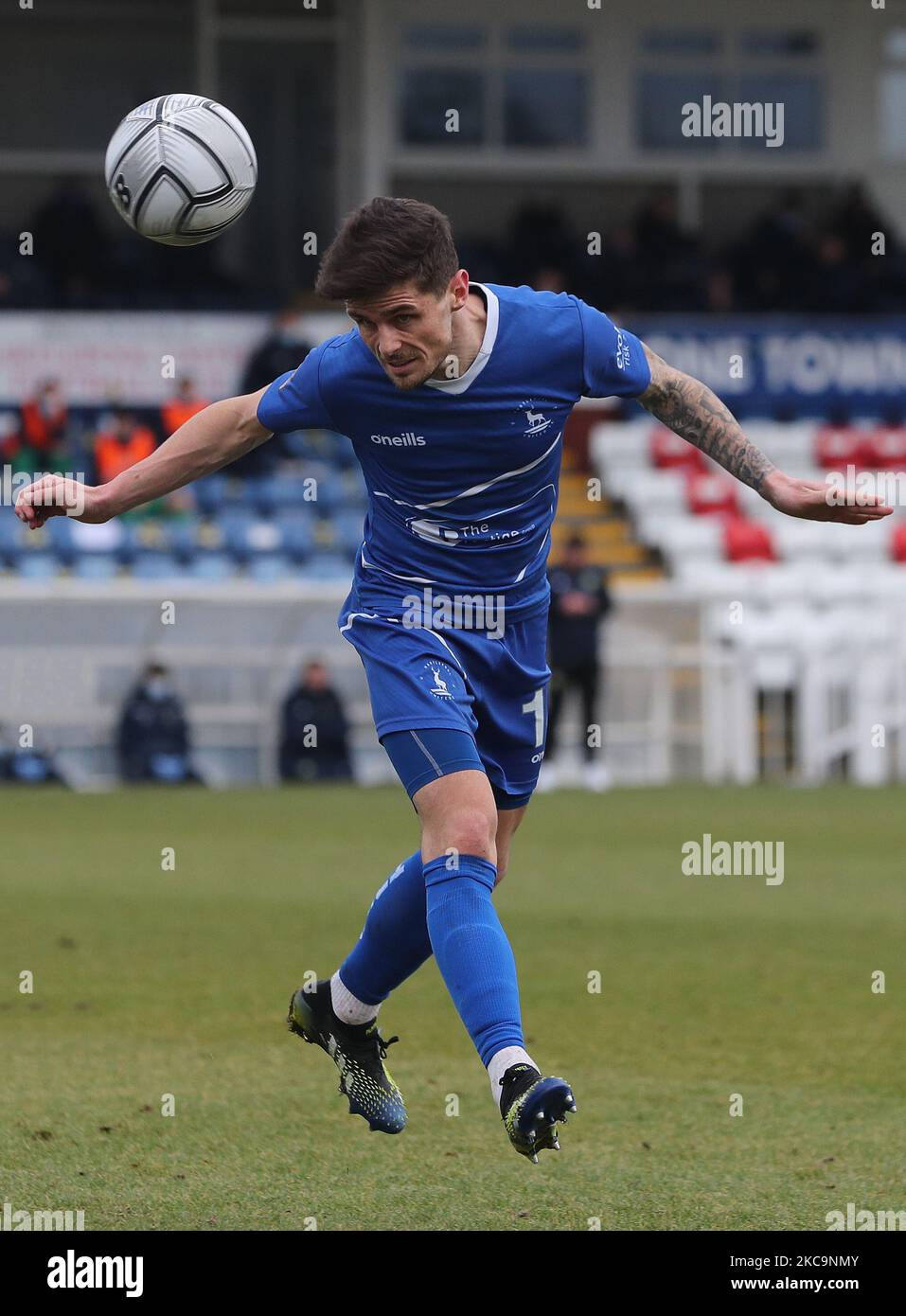 Gavan Holohan di Hartlepool si è Unito durante la partita della Vanarama National League tra Hartlepool United e Yeovil Town a Victoria Park, Hartlepool sabato 20th febbraio 2021. (Foto di Mark Fletcher/MI News/NurPhoto) Foto Stock