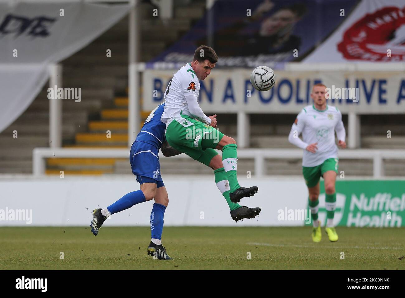 Jimmy Smith di Yeovil Town durante la partita della Vanarama National League tra Hartlepool United e Yeovil Town a Victoria Park, Hartlepool, sabato 20th febbraio 2021. (Foto di Mark Fletcher/MI News/NurPhoto) Foto Stock