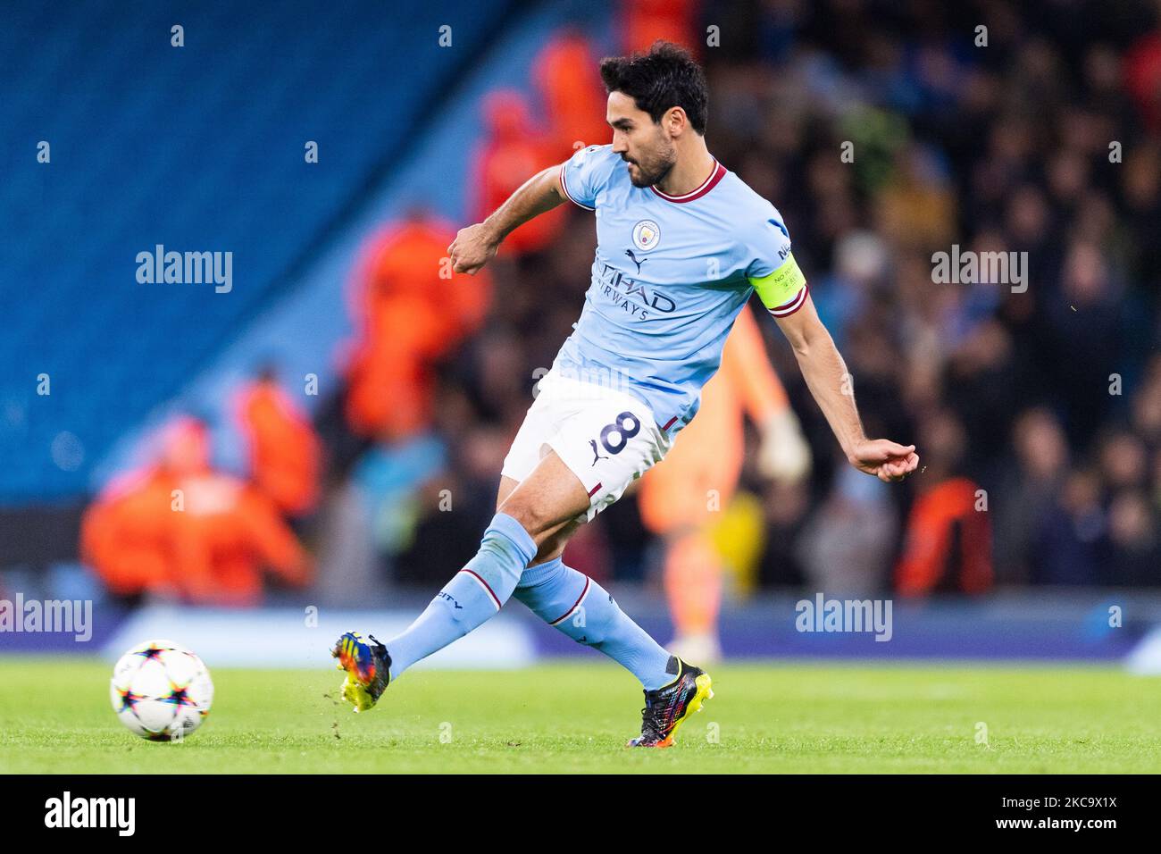 Manchester, Regno Unito. 2nd Nov 2022. Ilkay Gundogan di Manchester City in azione durante la partita di calcio della UEFA Champions League (Gruppo G - Giornata 6 del 6) tra Manchester City e il Sevilla FC presso l'Etihad Stadium di Manchester, Inghilterra. (Sarà Palmer/SPP) Credit: SPP Sport Press Photo. /Alamy Live News Foto Stock