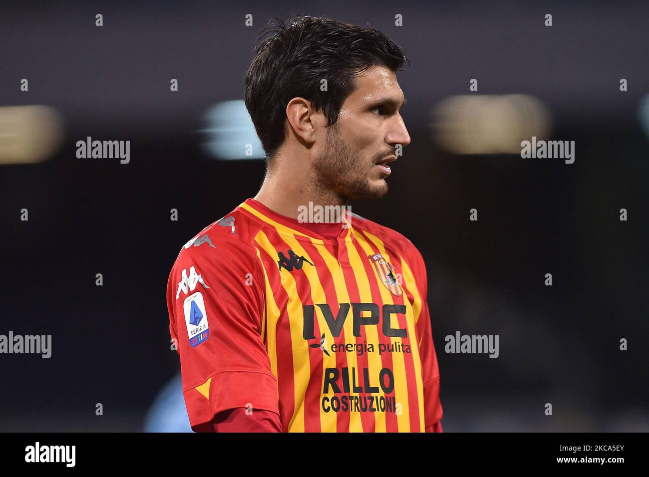 Alessandro Tuia di Benevento Calcio durante la Serie A match tra SSC Napoli e Benevento Calcio allo Stadio Diego Armando Maradona Napoli Italia il 28 febbraio 2021. (Foto di Franco Romano/NurPhoto) Foto Stock