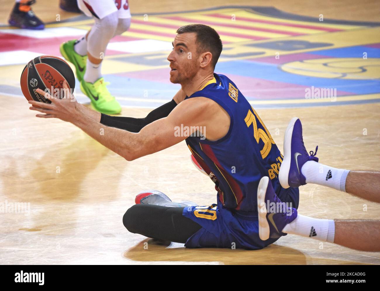 Victor Claver durante la partita tra FC Barcelona e TD Systems Baskonia, corrispondente alla settimana 28 dell'Eurolega, disputata al Palau Blaugrana, il 05th marzo 2021, a Barcellona, Spagna. -- (Foto di Urbanandsport/NurPhoto) Foto Stock