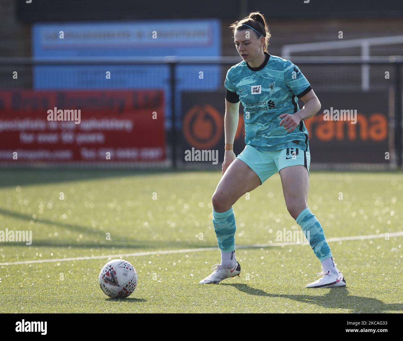 Meikayla Moore of Liverpool Women durante il Women's Chanwantment tra Crystal Palace Women e Liverpool Women all'Hayes Lane Stadium di Bromley, Regno Unito, il 07th marzo 2021 (Photo by Action Foto Sport/NurPhoto) Foto Stock