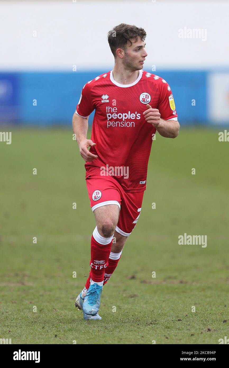 Nicholas Tsaroulla di Crawley Town durante la partita della Sky Bet League 2 tra Barrow e Crawley Town presso Holker Street, Barrow-in-Furness sabato 20th marzo 2021. (Foto di Mark Fletcher/MI News/NurPhoto) Foto Stock