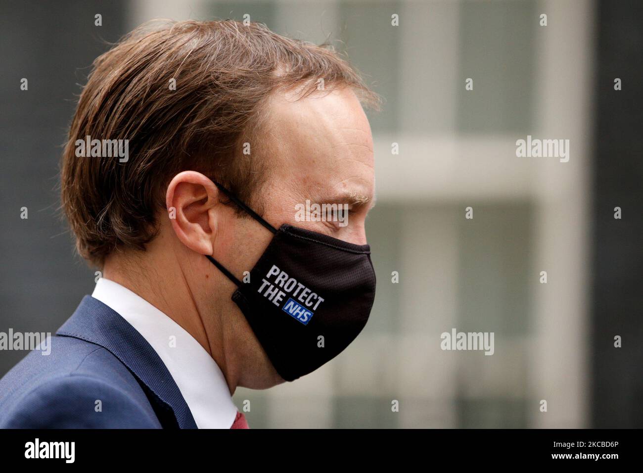 Il Segretario di Stato per la Salute e l'assistenza sociale Matt Hancock, deputato del Partito conservatore per West Suffolk, lascia 10 Downing Street a Londra, Inghilterra, il 24 marzo 2021. (Foto di David Cliff/NurPhoto) Foto Stock