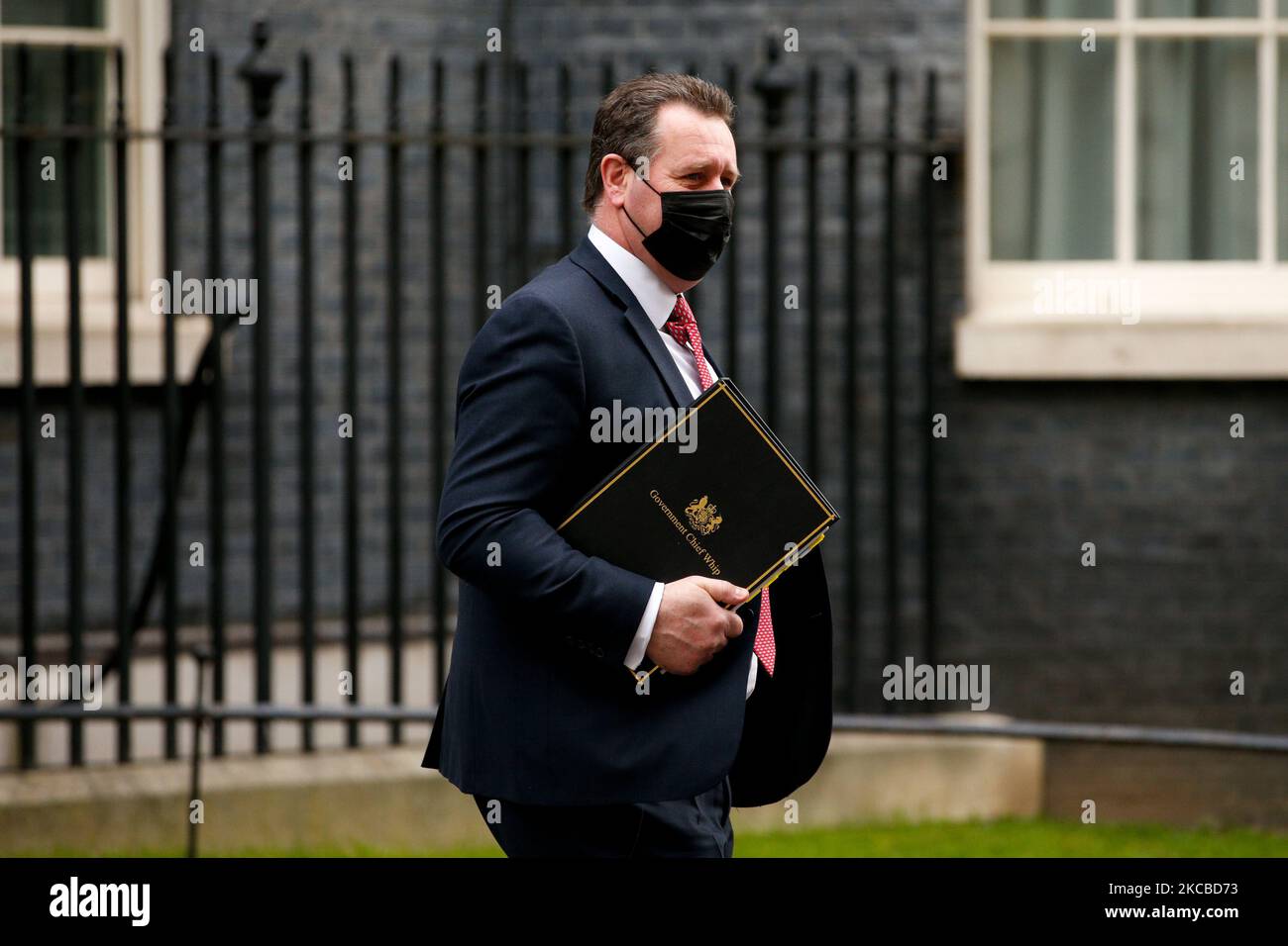 Il Segretario parlamentare al Tesoro Mark Spencer, deputato del Partito conservatore per Sherwood, lascia 10 Downing Street a Londra, Inghilterra, il 24 marzo 2021. (Foto di David Cliff/NurPhoto) Foto Stock