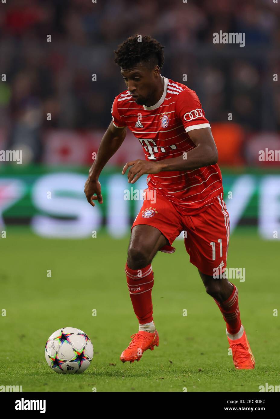 Monaco di Baviera, Germania, 1st novembre 2022. Kingsley Coman del Bayern Munchen durante la partita della UEFA Champions League all'Allianz Arena di Monaco. L'immagine di credito dovrebbe essere: Jonathan Moskrop / Sportimage Foto Stock
