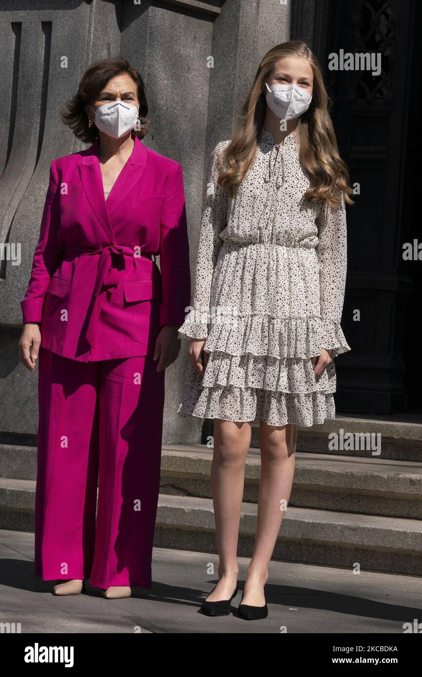 La principessa Leonor partecipa al 30th° anniversario dell'Istituto Cervantes il 24 marzo 2021 a Madrid, Spagna. (Foto di Oscar Gonzalez/NurPhoto) Foto Stock