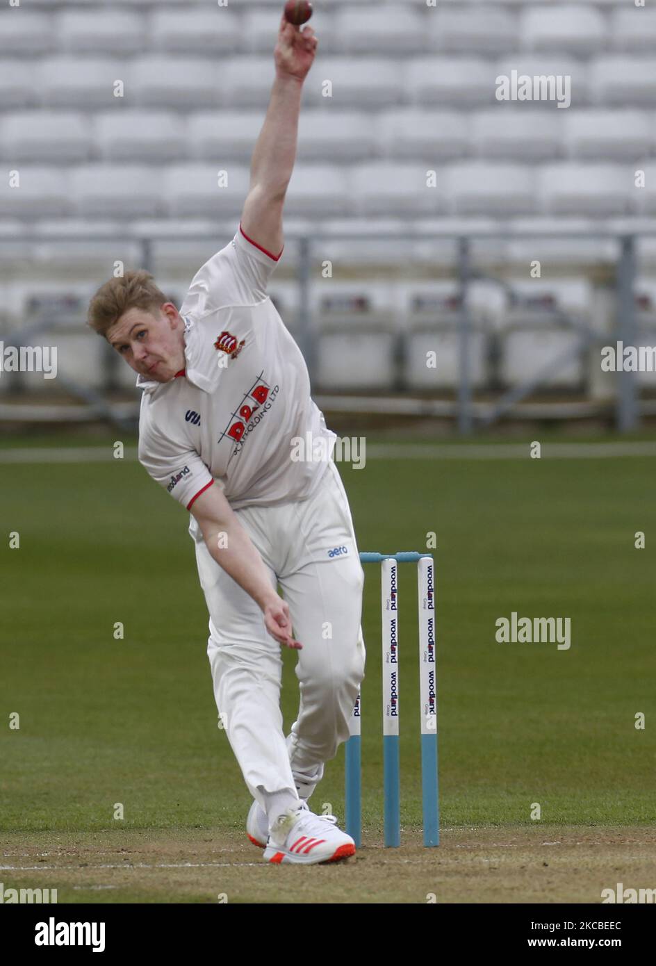 Harry Phillips dell'Essex durante il giorno due amichevole di 2 match fra l'Essex CCC e il Lancashire CCC al terreno della contea di Cloudfm il 24th marzo 2021 a Chelmsford, Inghilterra (Photo by Action Foto Sport/NurPhoto) Foto Stock