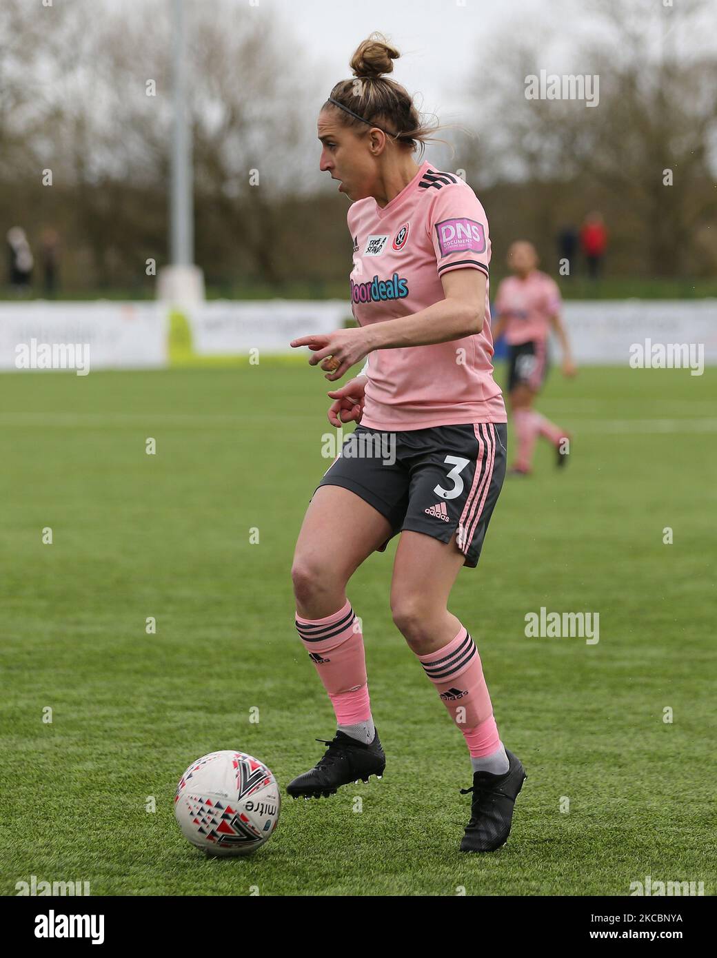 Nat JOHNSON di Sheffield United durante la partita di fa Women's Championship tra il Durham Women FC e lo Sheffield United a Maiden Castle, Durham City, Inghilterra, il 28th marzo 2021. (Foto di Mark Fletcher/MI News/NurPhoto) Foto Stock