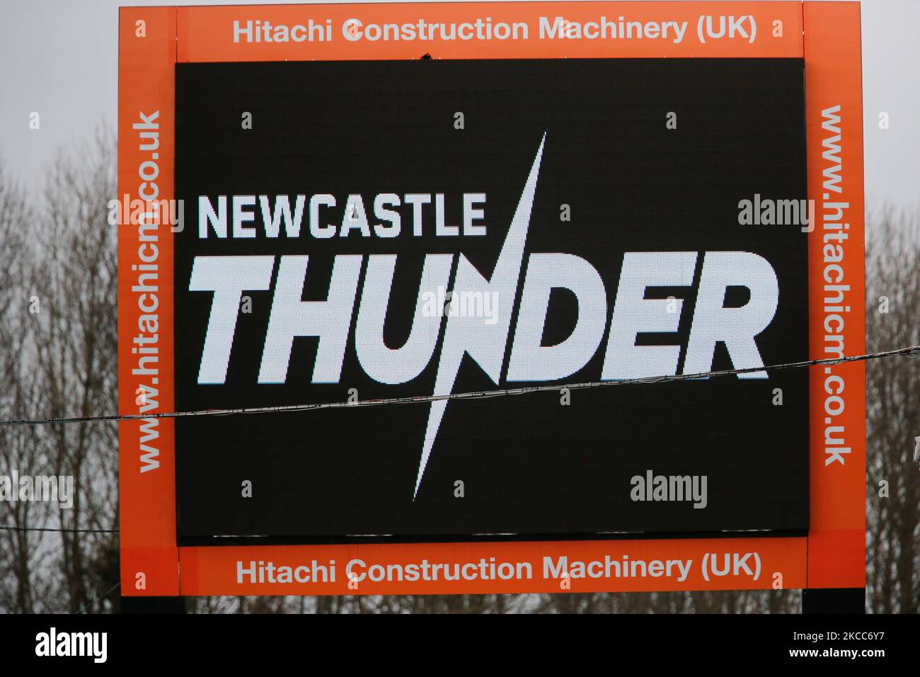 Un'immagine generale del grande schermo prima della partita del campionato TRA Newcastle Thunder e Widnes Vikings a Kingston Park, Newcastle, Inghilterra il 4th aprile 2021. (Foto di Chris Lishman/MI News/NurPhoto) Foto Stock