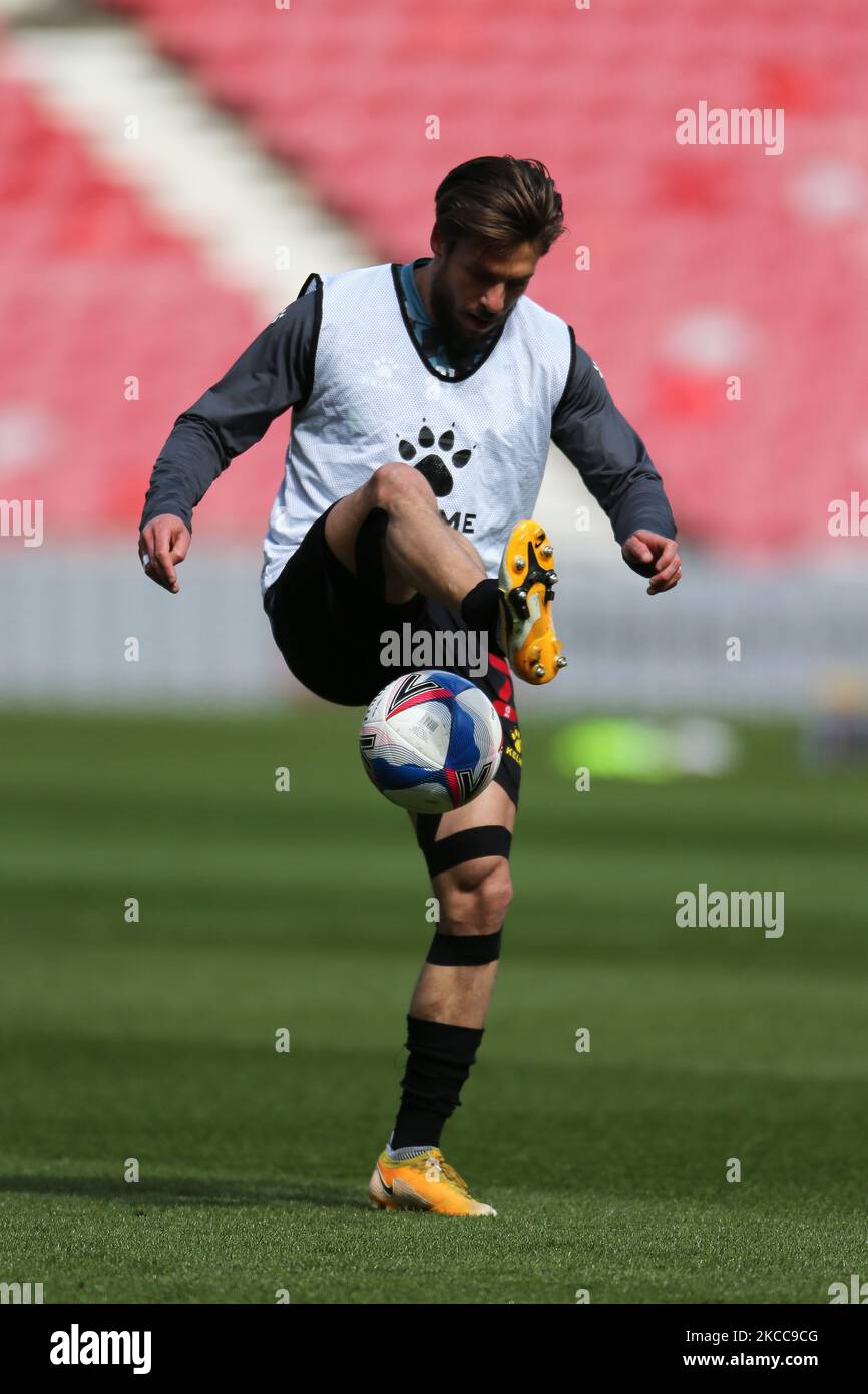 Kiko Femenia durante la partita del campionato Sky Bet tra Middlesbrough e Watford al Riverside Stadium, Middlesbrough, Inghilterra, il 5th aprile 2021. (Foto di Mark Fletcher/MI News/NurPhoto) Foto Stock