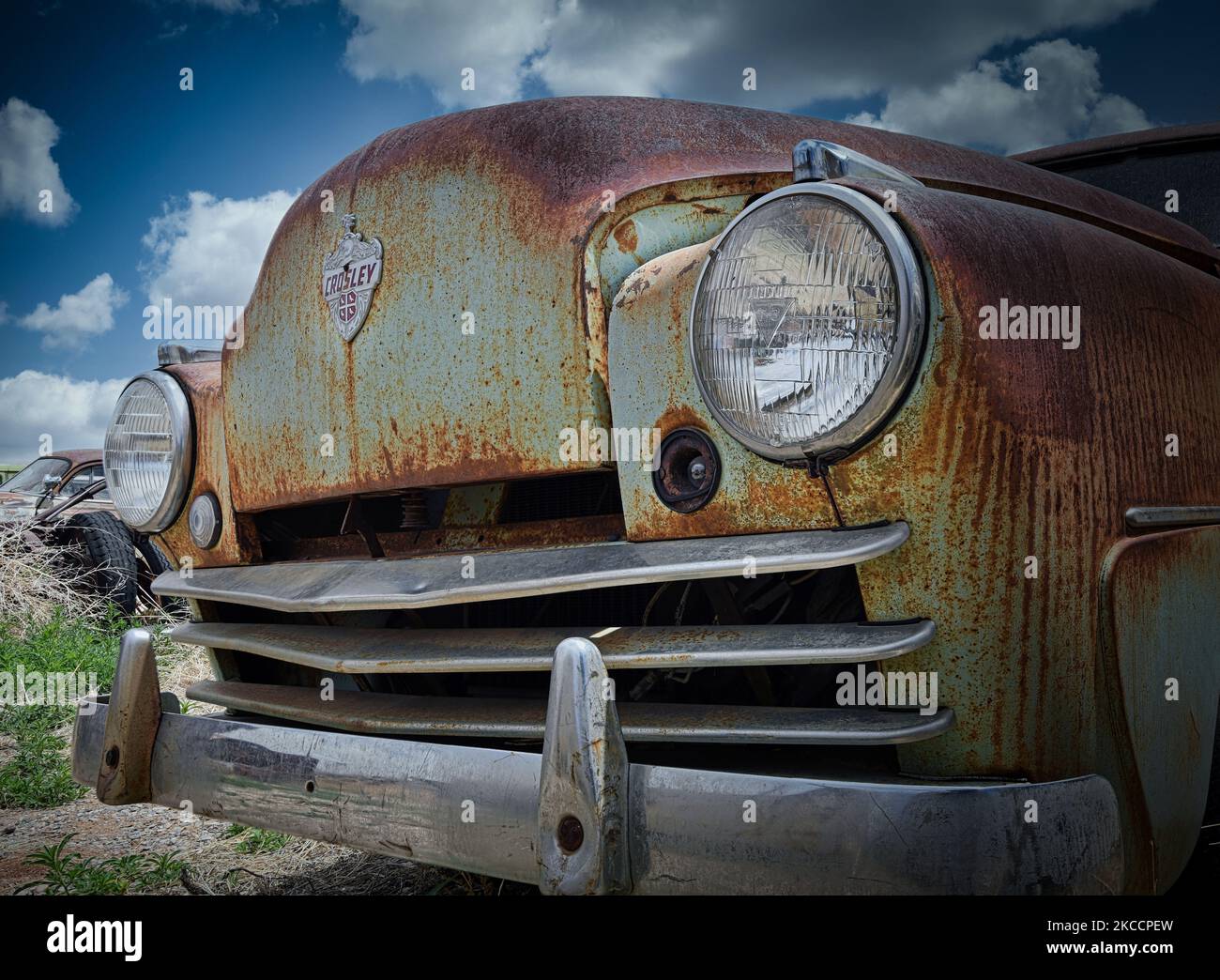 Crostley Patina dopo 70 anni nel caldo sole del deserto Foto Stock