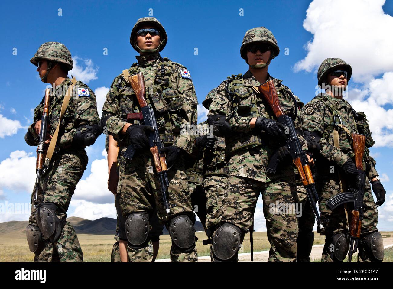 Soldati delle operazioni speciali coreane dell'esercito della Repubblica di Corea. Foto Stock